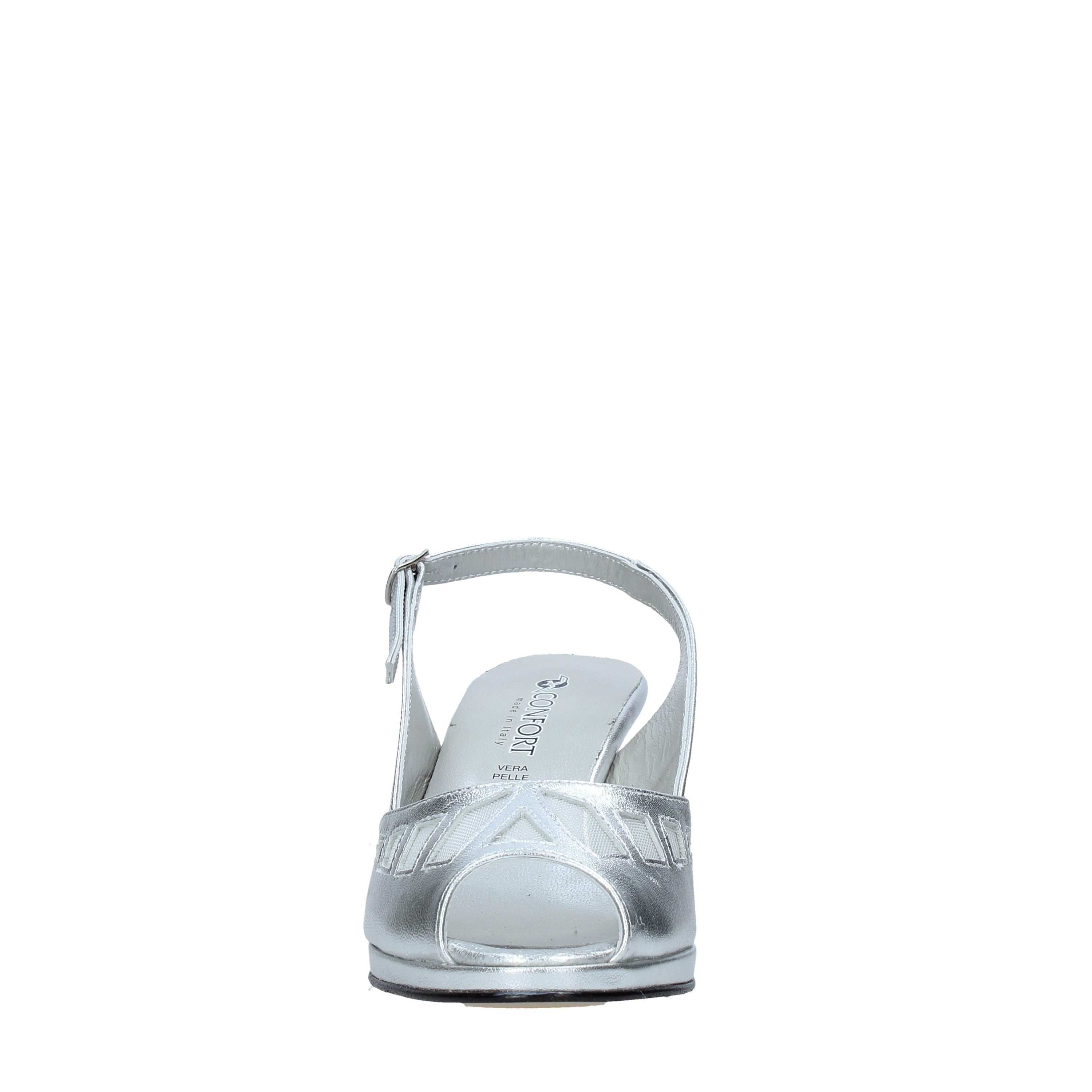 Sandali tacco Argentato Confort