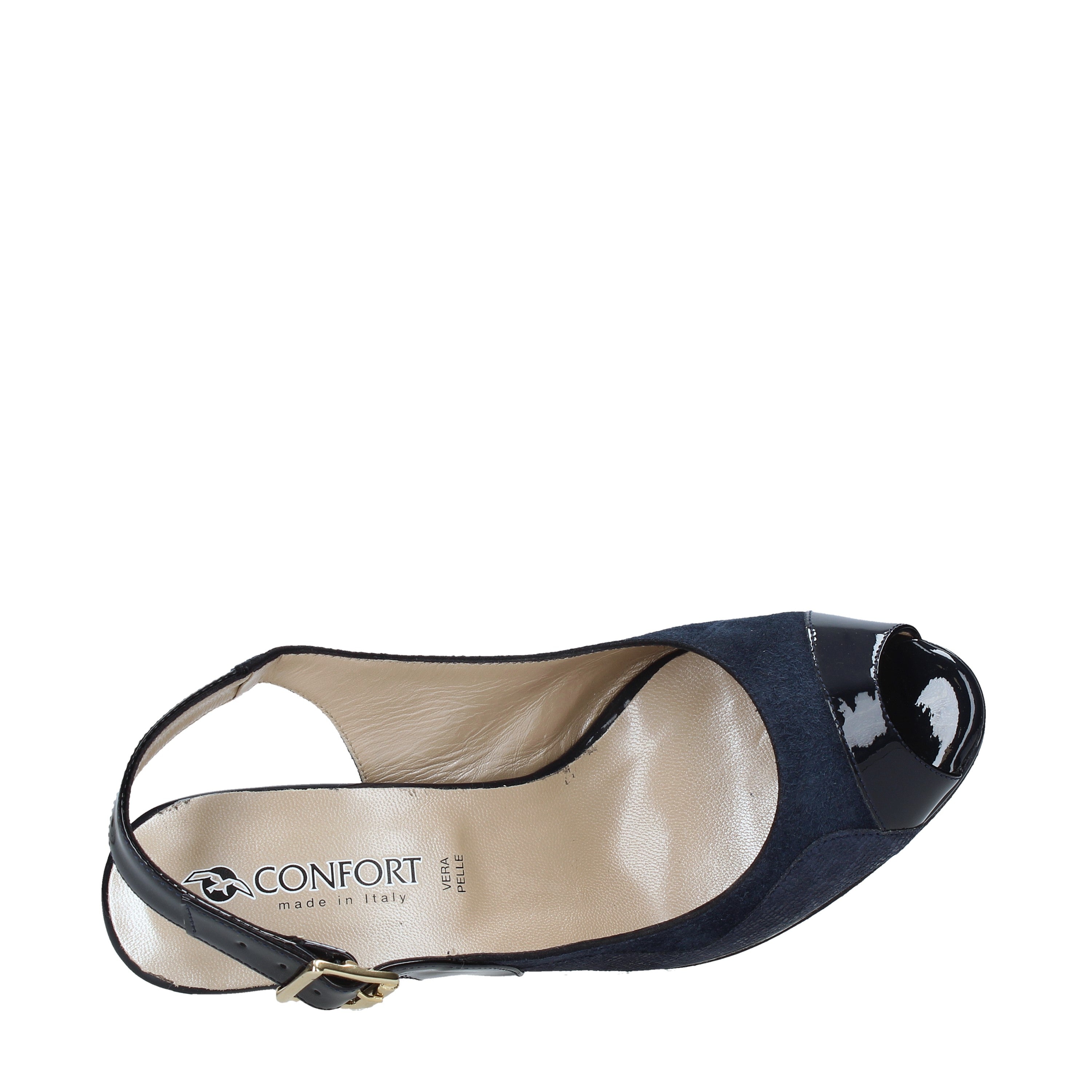 Sandali tacco Blu Confort