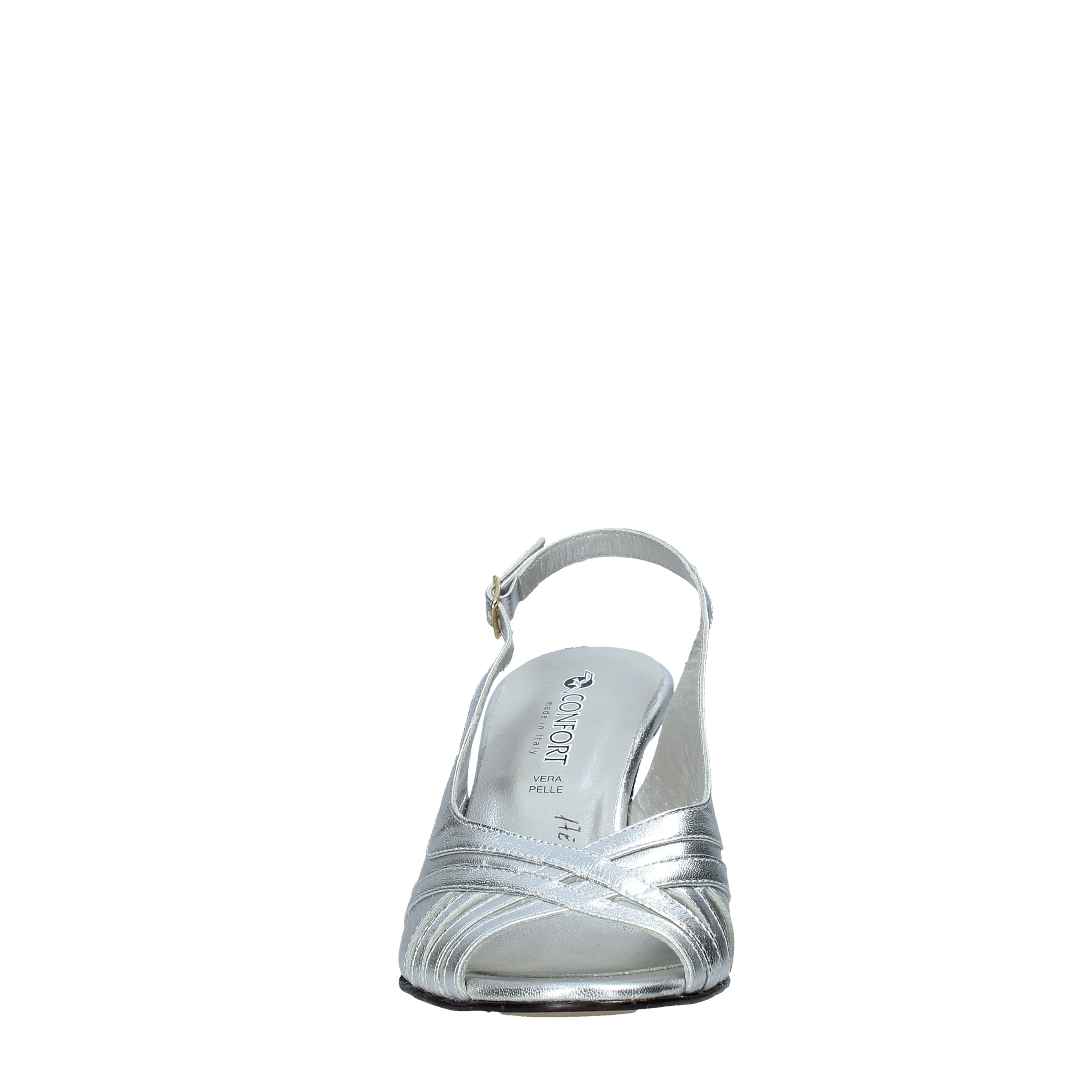 Sandali tacco Argentato Confort