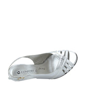Sandali tacco Argentato Confort