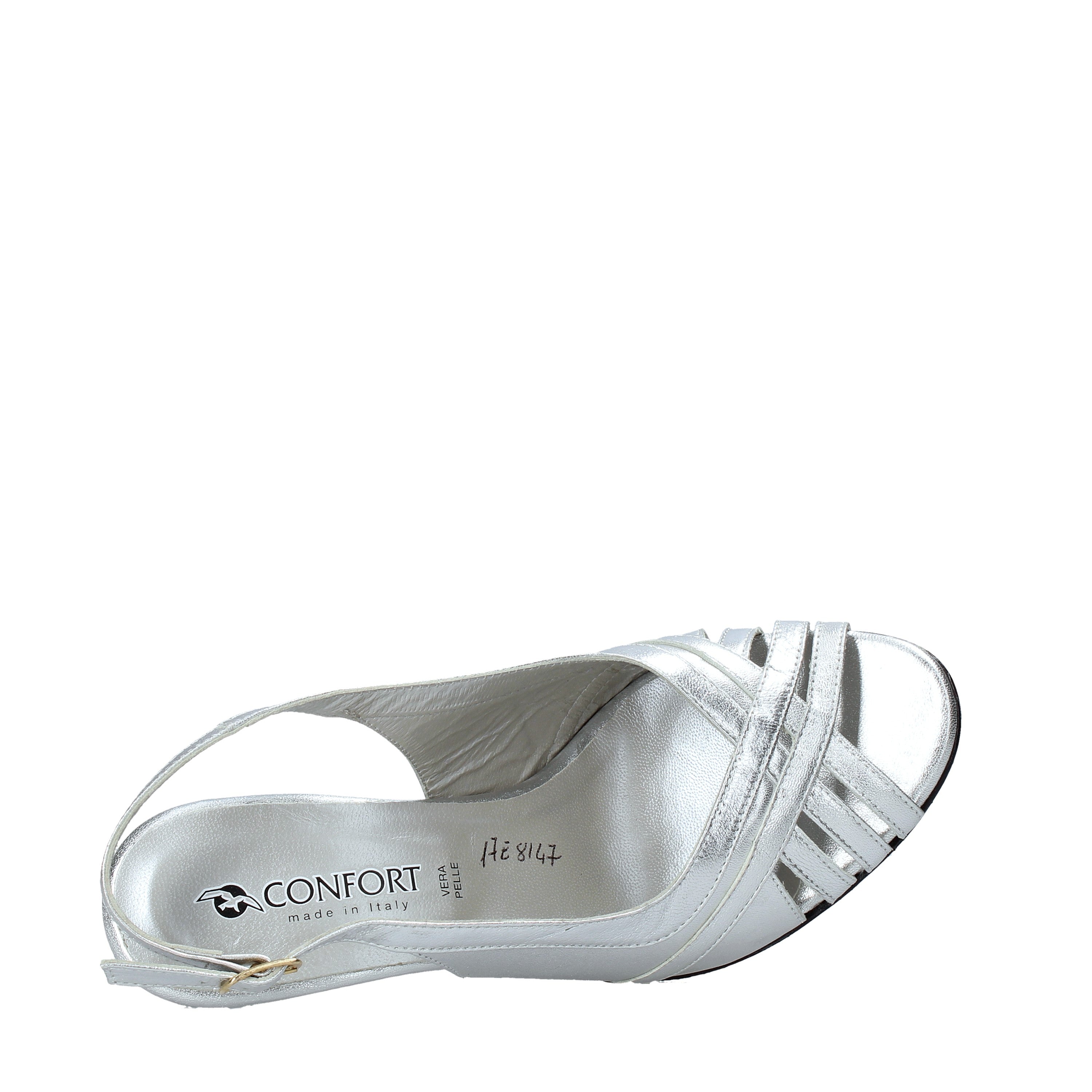 Sandali tacco Argentato Confort