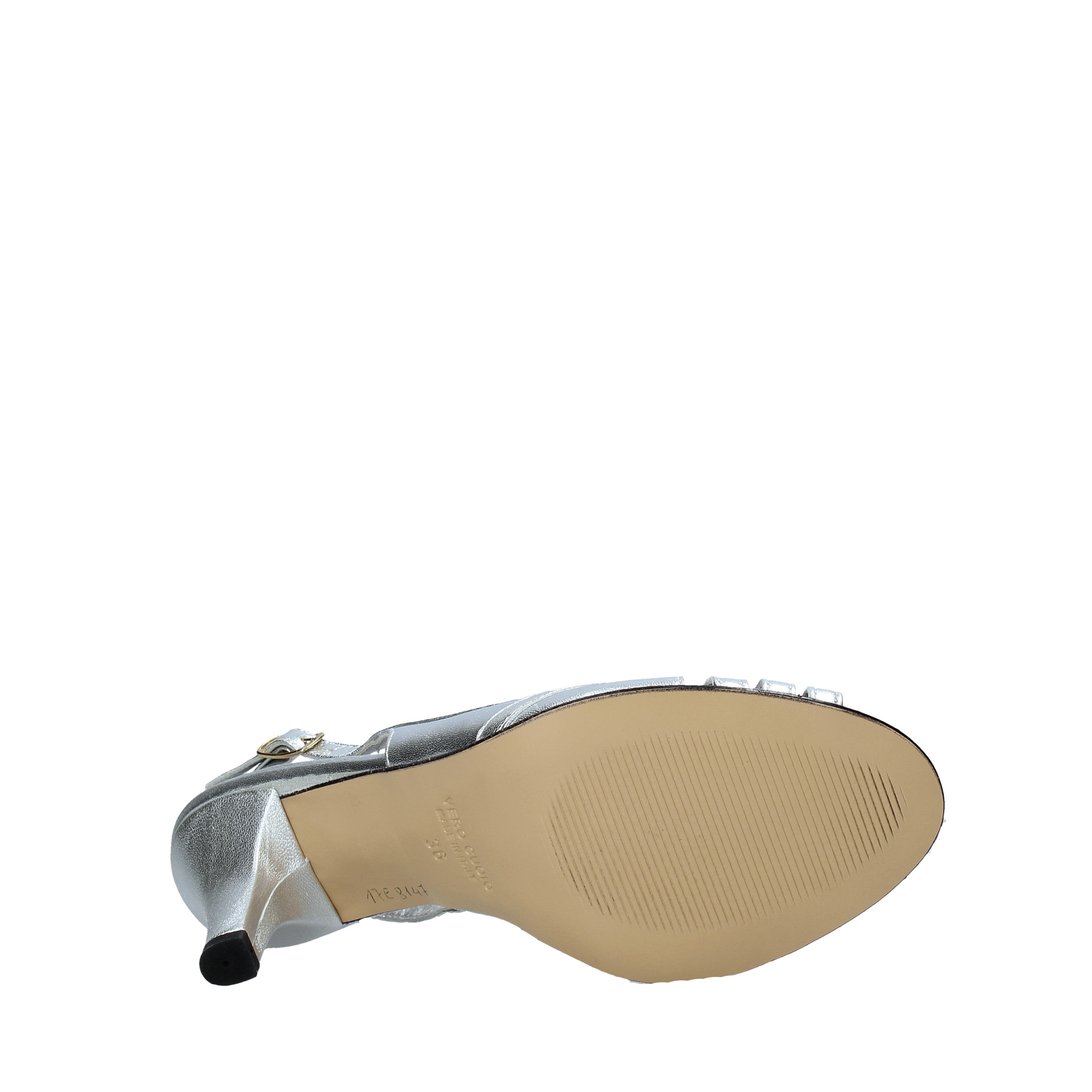 Sandali tacco Argentato Confort