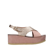 Sandali zeppa Rosa Onyx