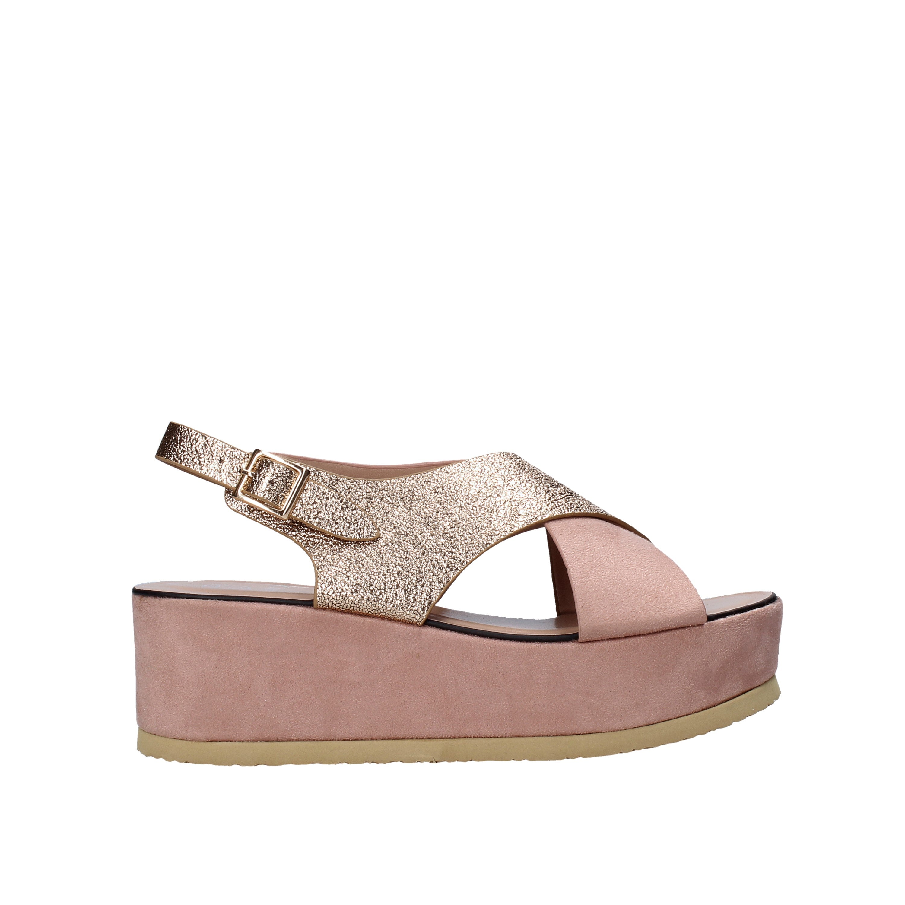 Sandali zeppa Rosa Onyx