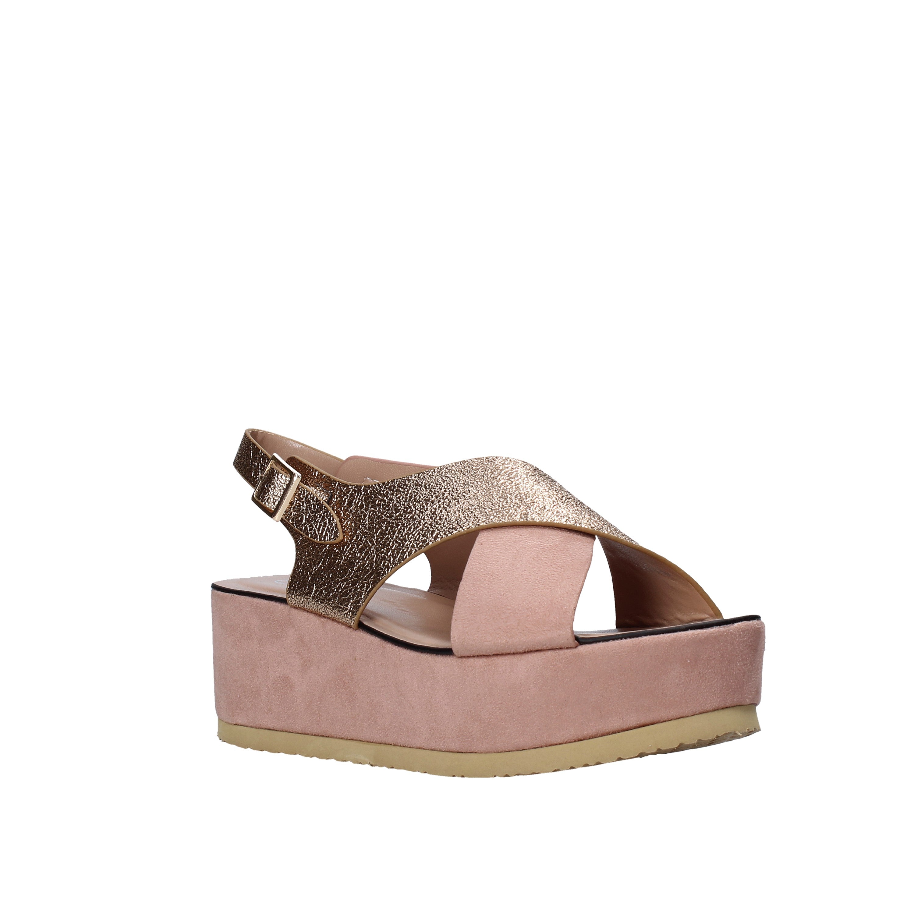 Sandali zeppa Rosa Onyx