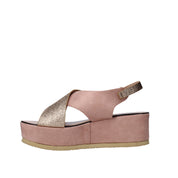 Sandali zeppa Rosa Onyx