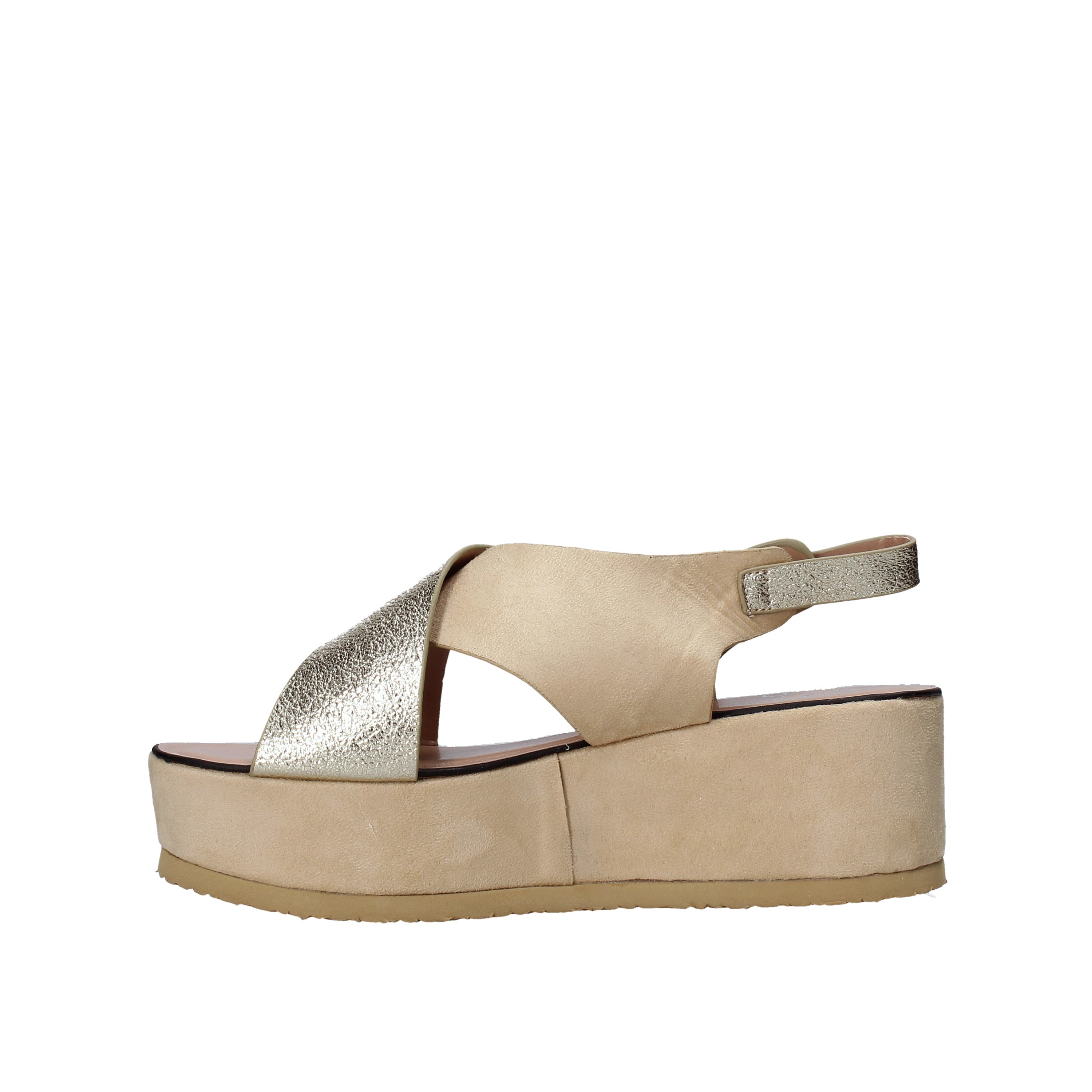 Sandali zeppa Beige Onyx