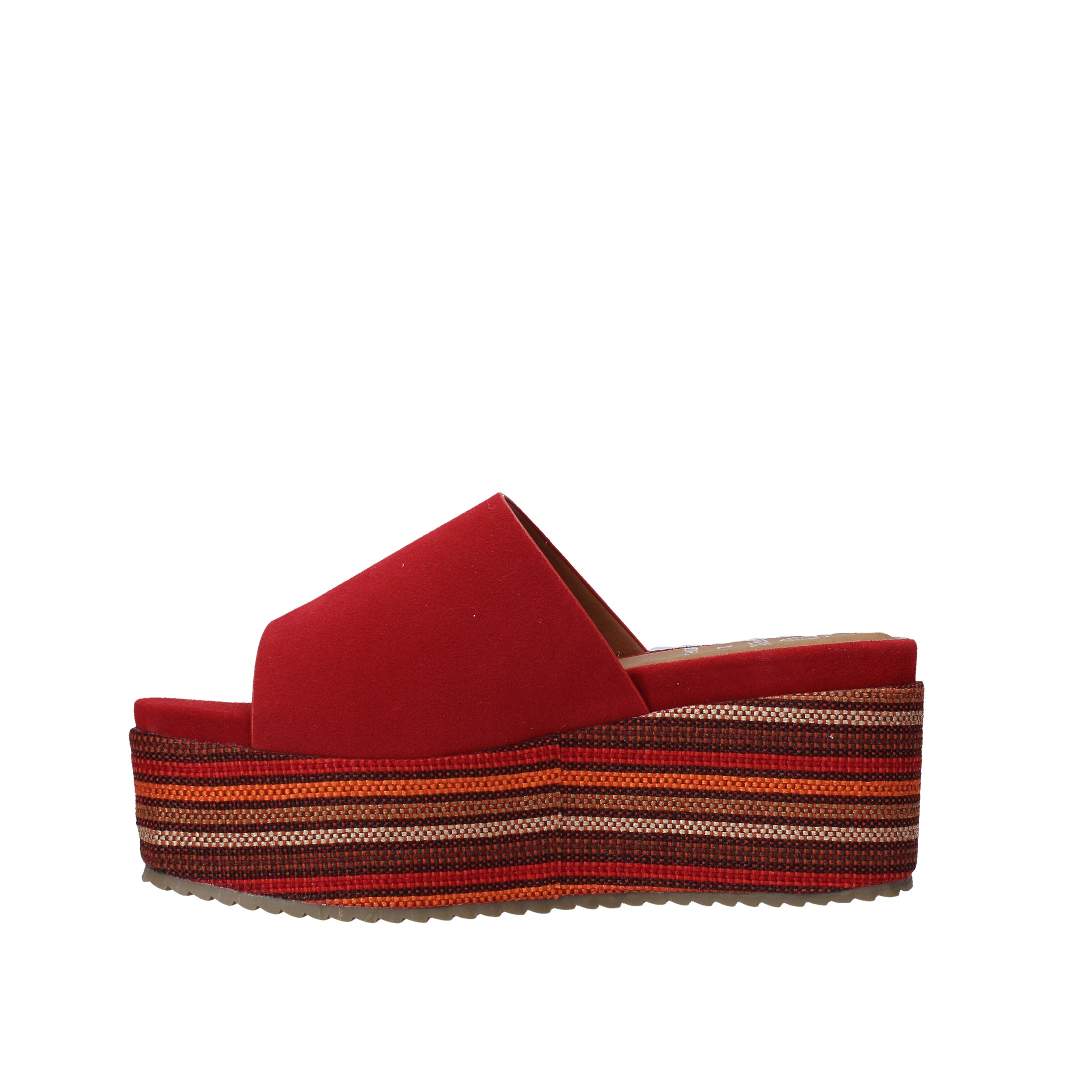 Sandali zeppa Rosso Onyx