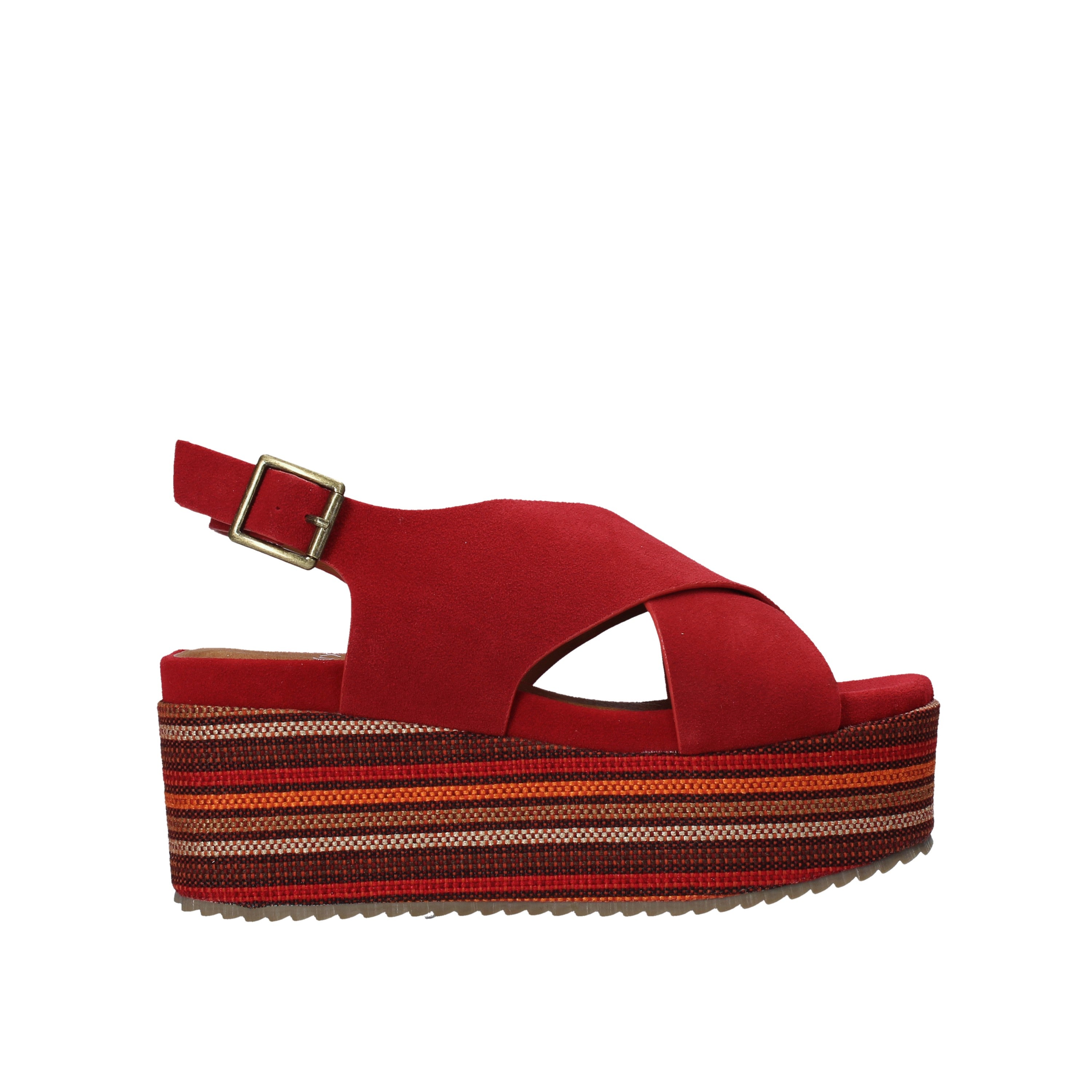 Sandali zeppa Rosso Onyx