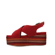 Sandali zeppa Rosso Onyx