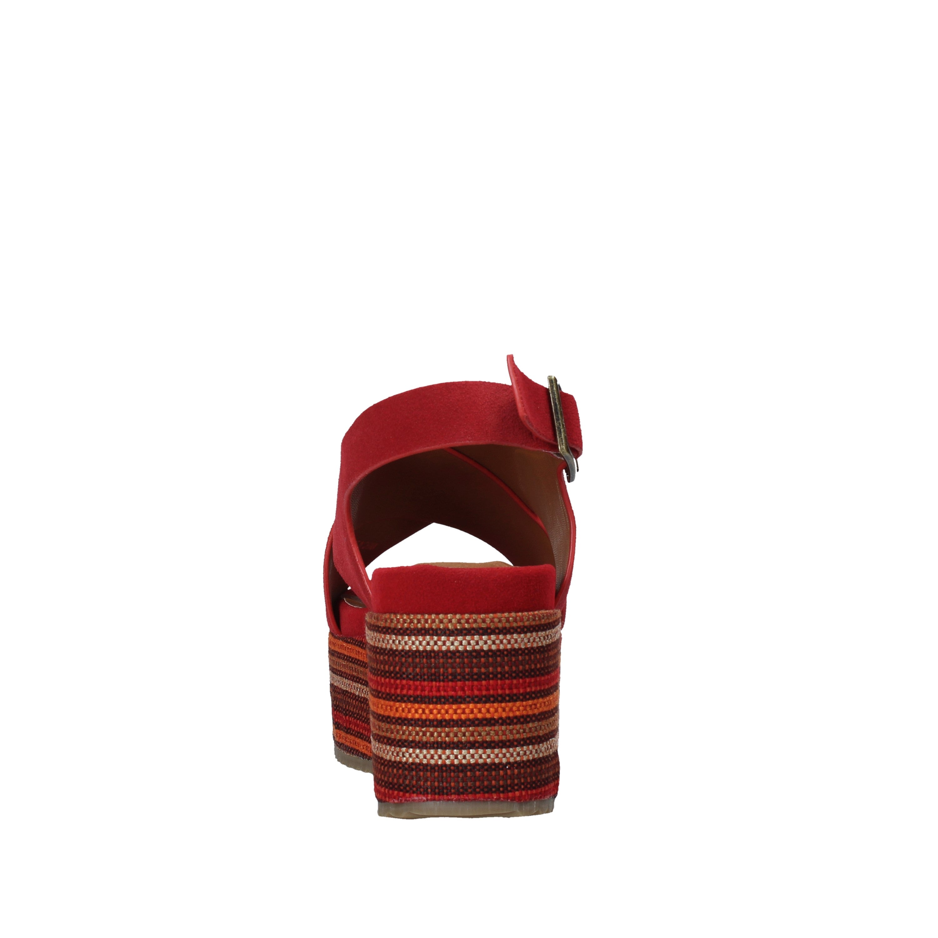 Sandali zeppa Rosso Onyx