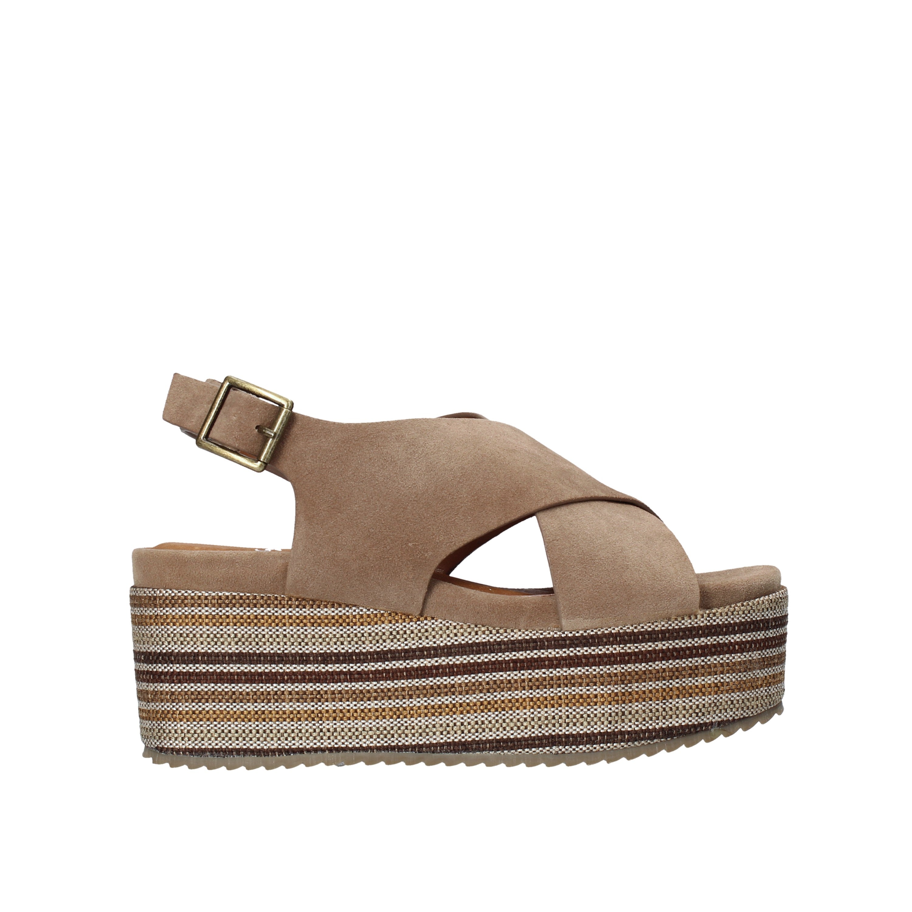 Sandali zeppa Marrone Onyx