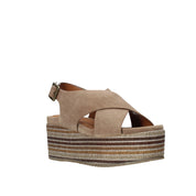 Sandali zeppa Marrone Onyx