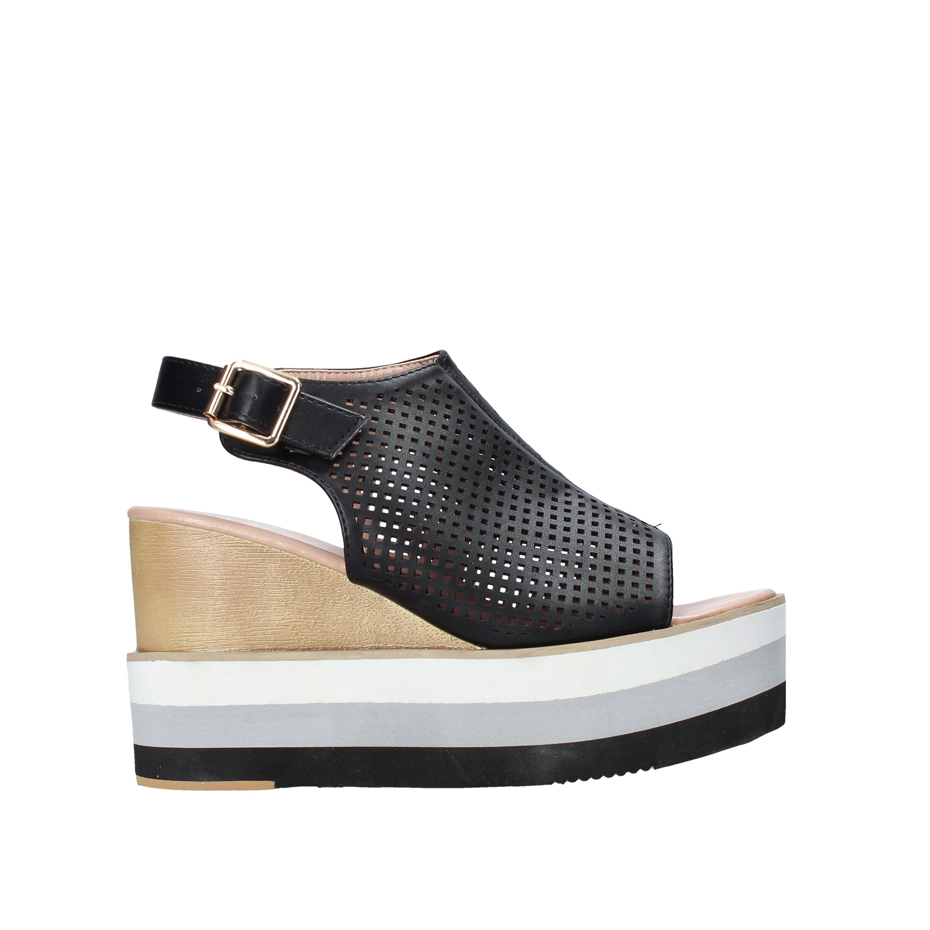 Sandali zeppa Nero Onyx