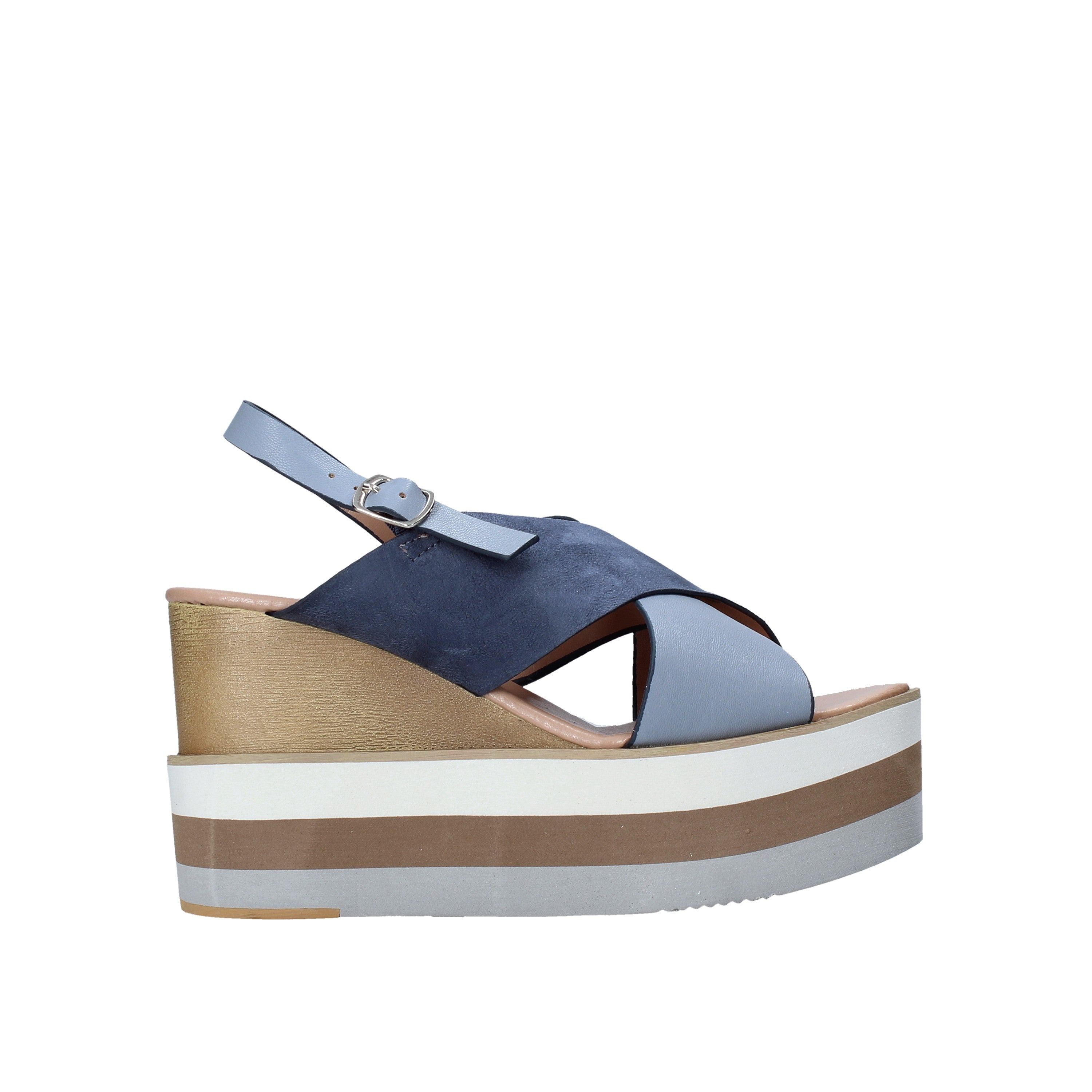 Sandali zeppa Blu Onyx