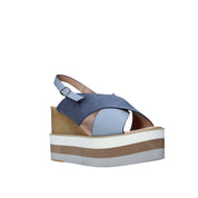 Sandali zeppa Blu Onyx