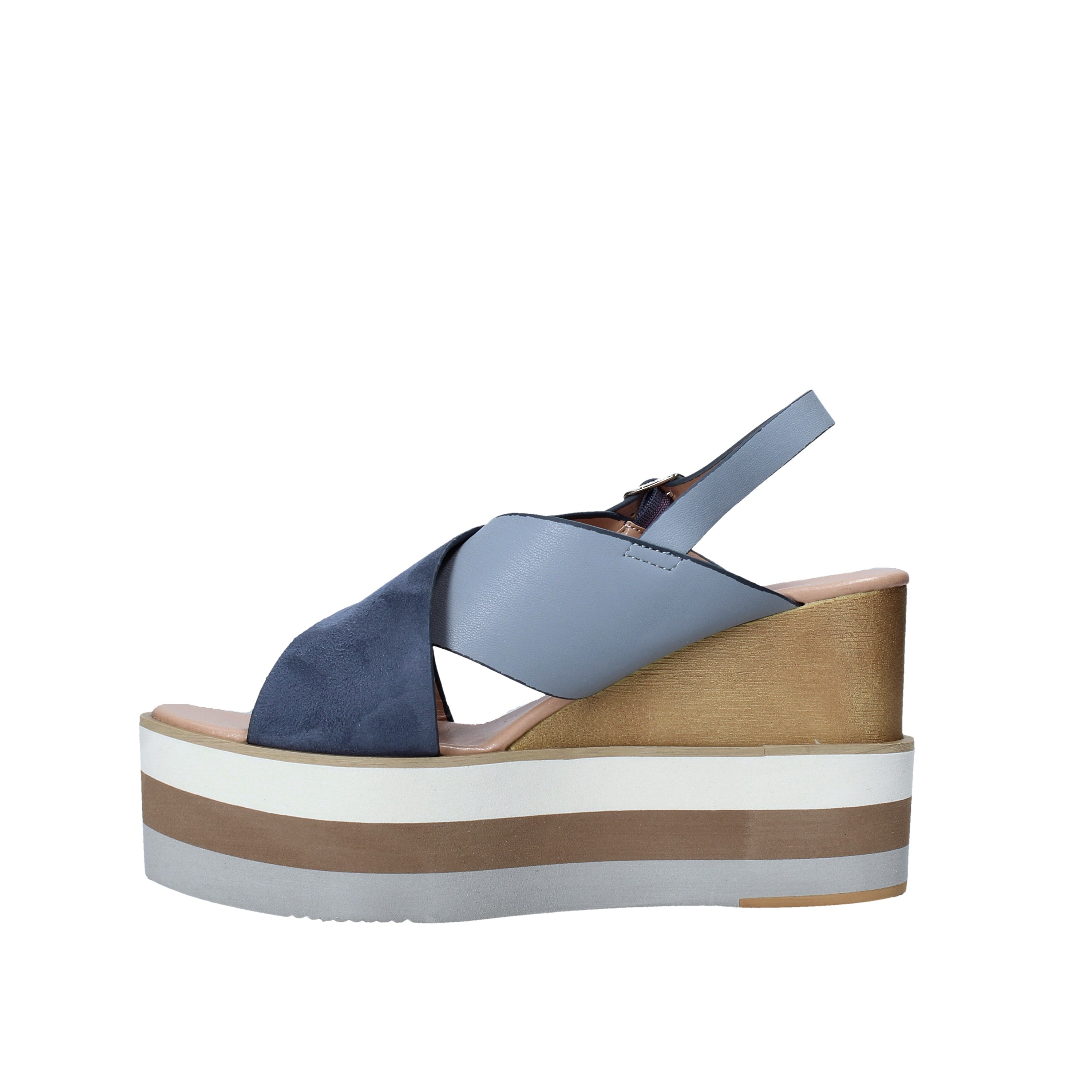 Sandali zeppa Blu Onyx