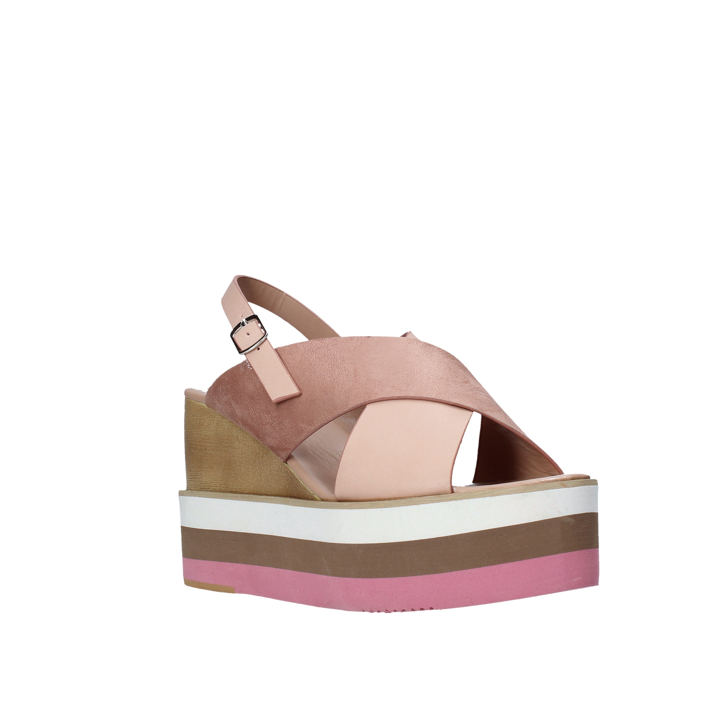 Sandali zeppa Rosa Onyx