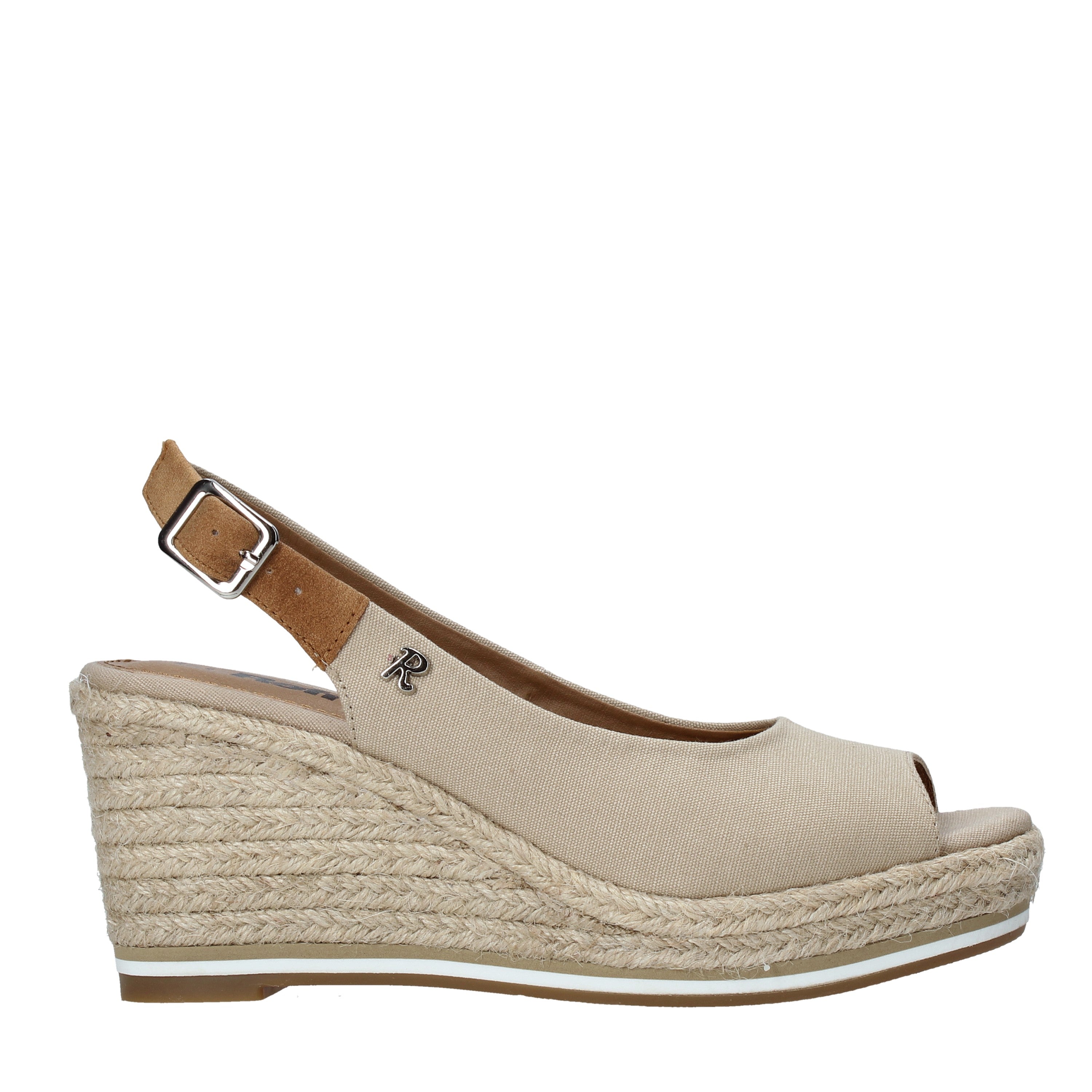 Sandali zeppa Beige Refresh