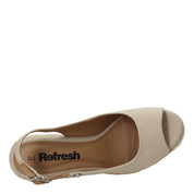 Sandali zeppa Beige Refresh
