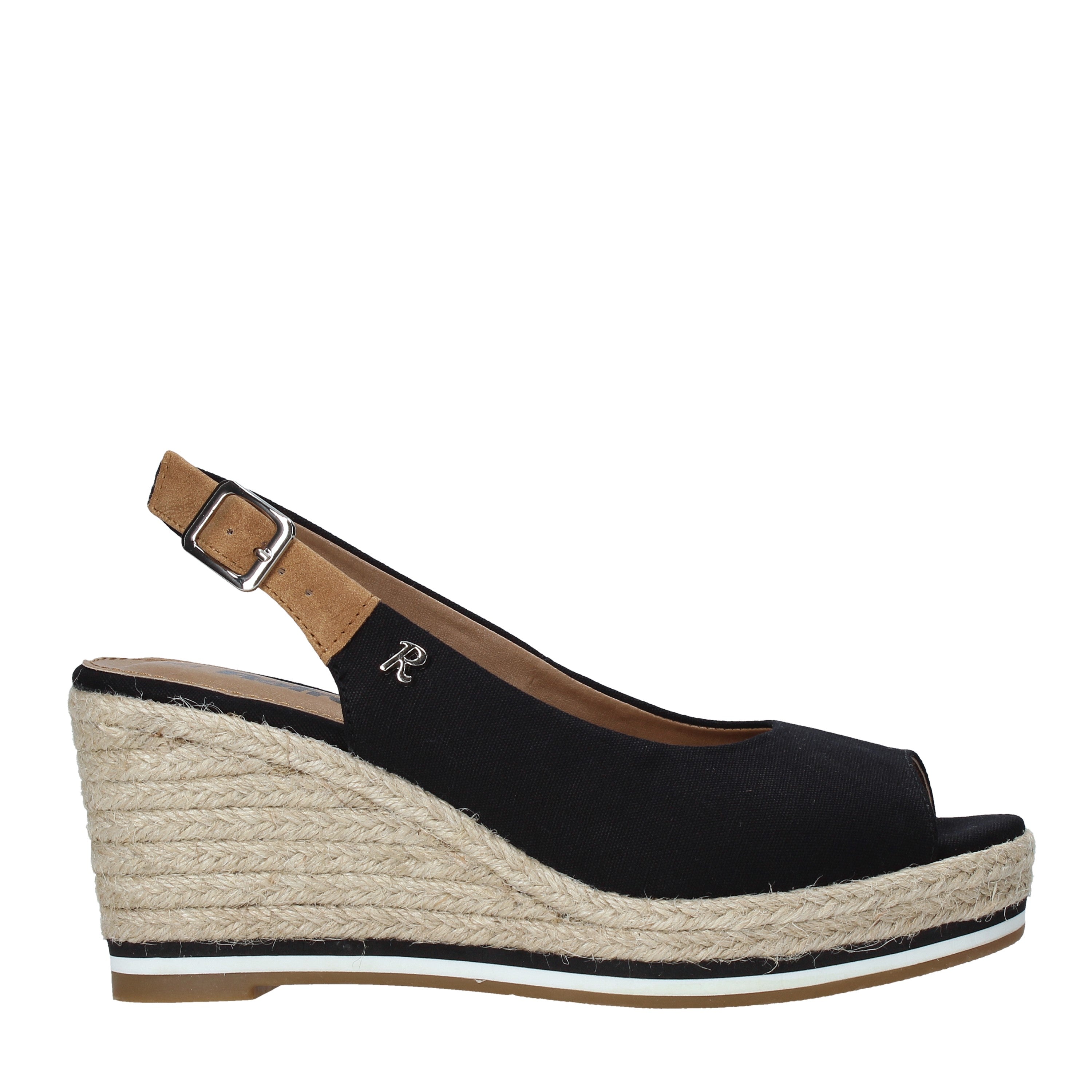 Sandali zeppa Nero Refresh