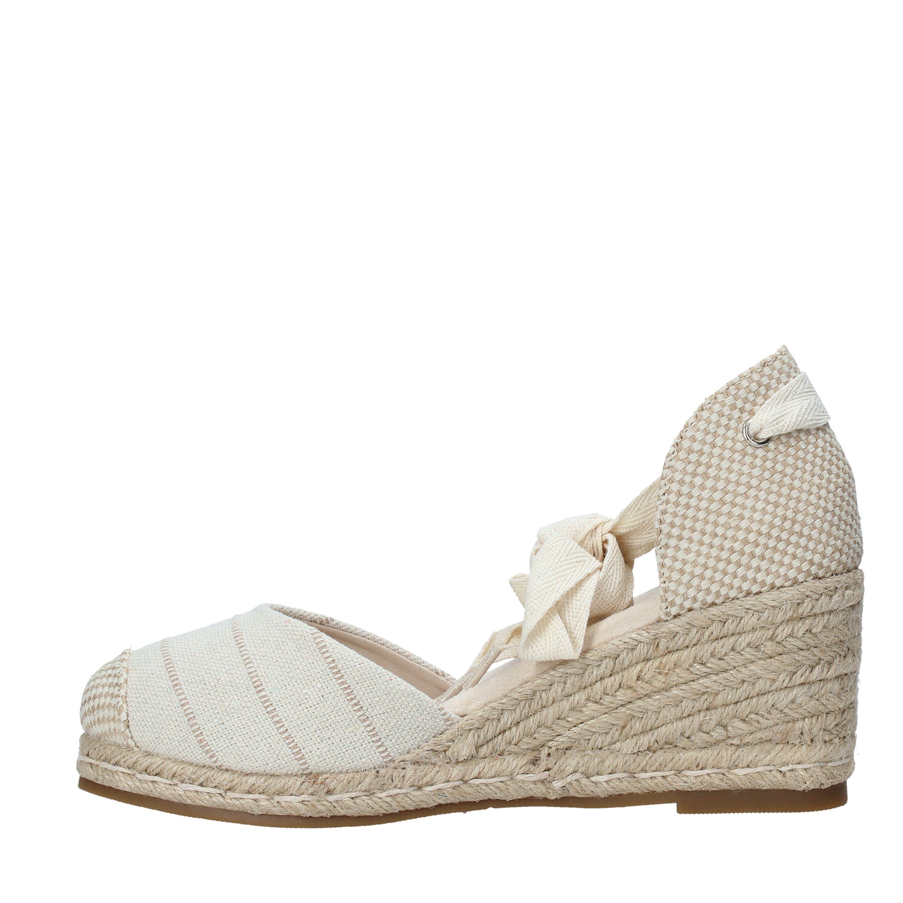 Sandali zeppa Beige Refresh