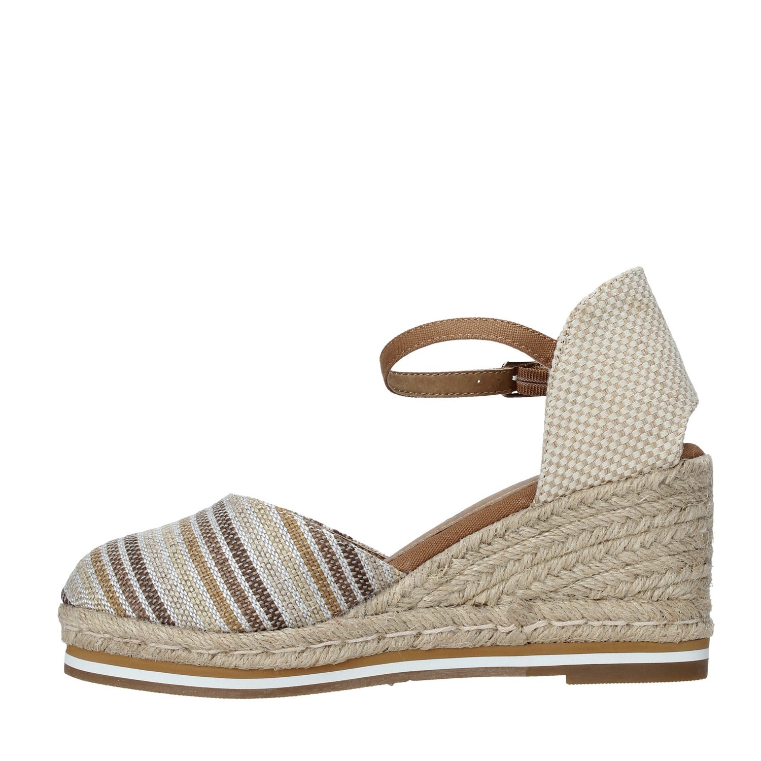 Sandali zeppa Beige Refresh