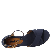 Sandali zeppa Blu Refresh