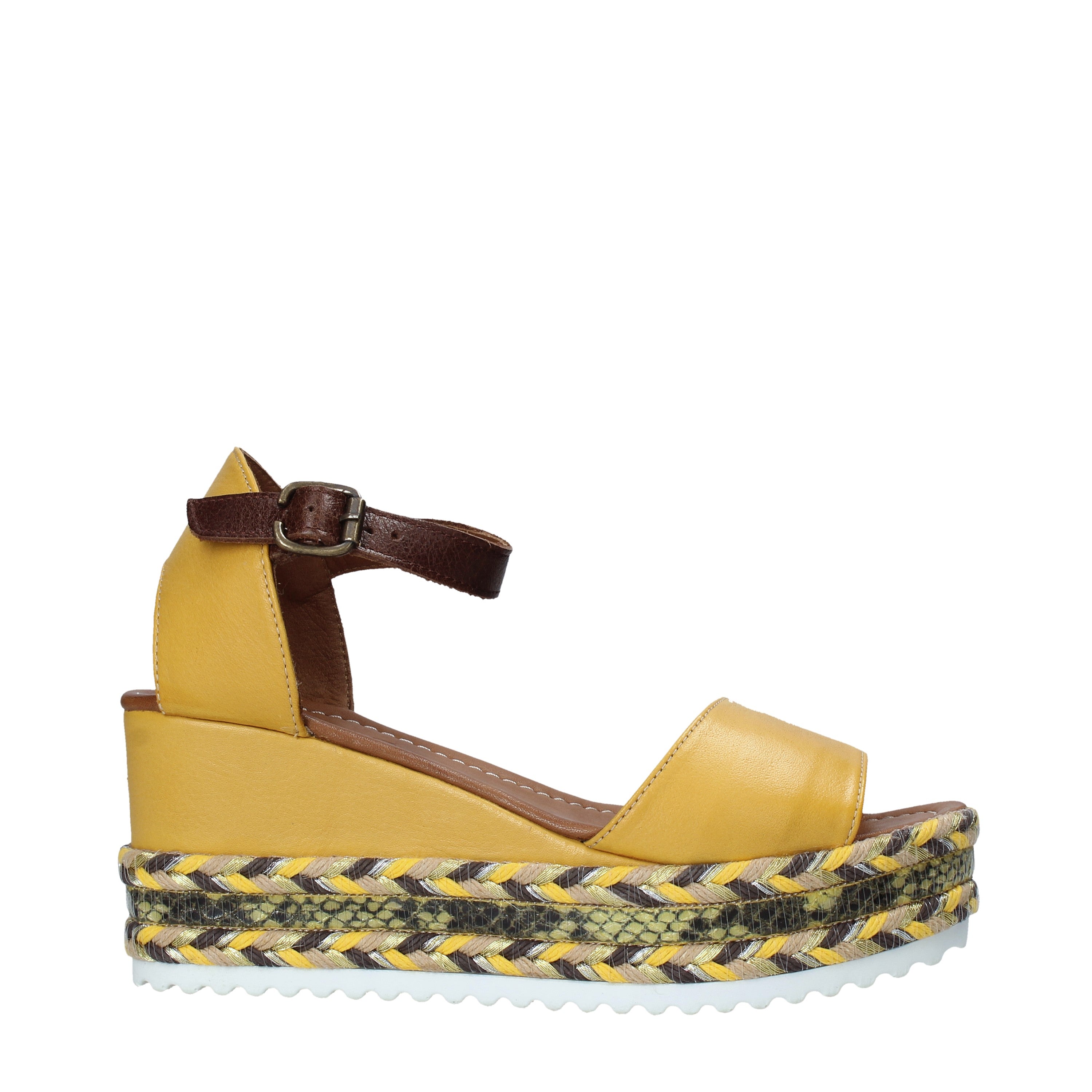 Sandali zeppa Giallo Bueno Shoes