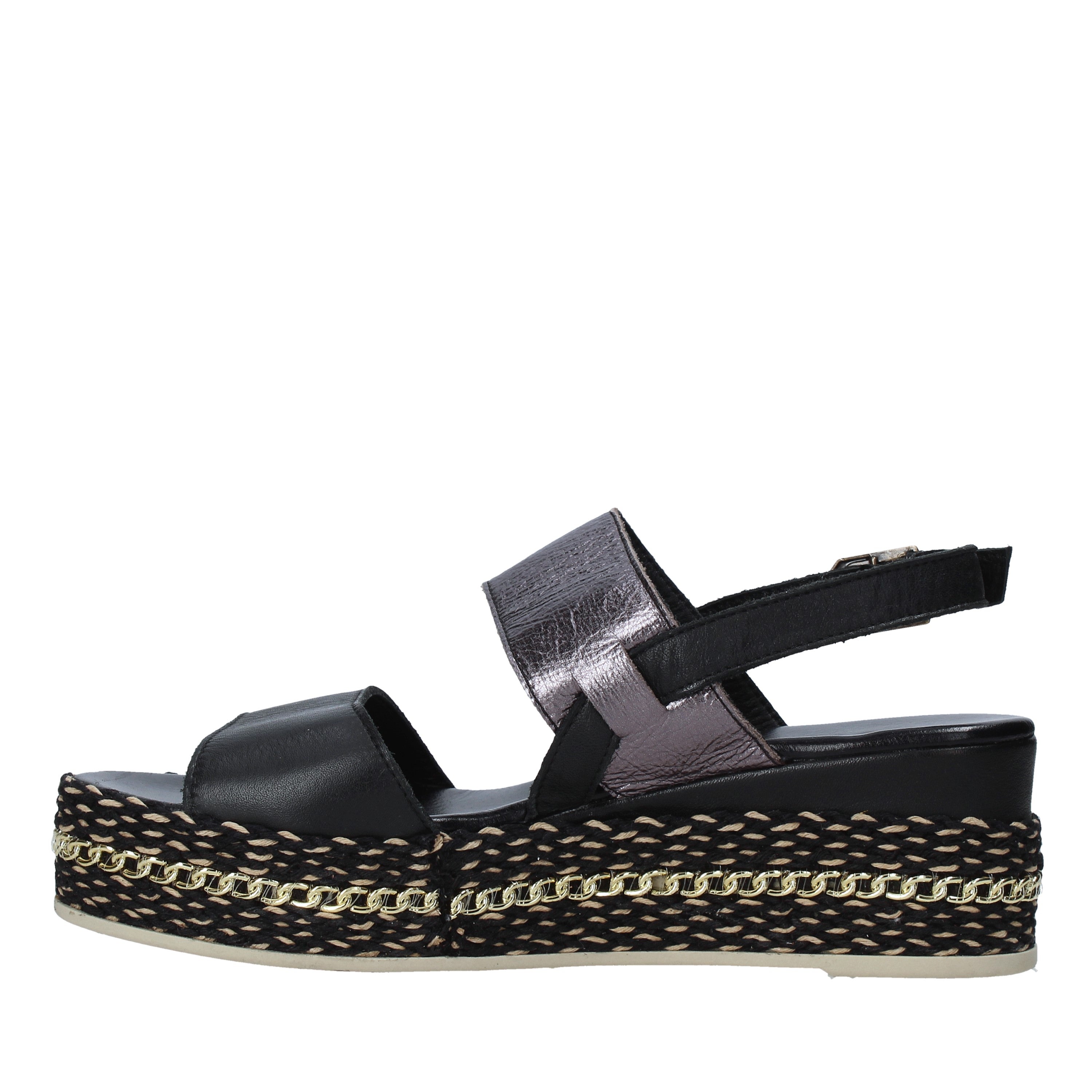 Sandali zeppa Nero Bueno Shoes