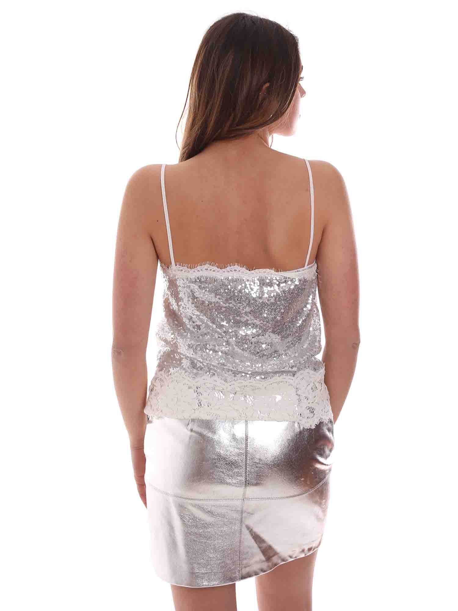 Top e canotte Argentato Pinko