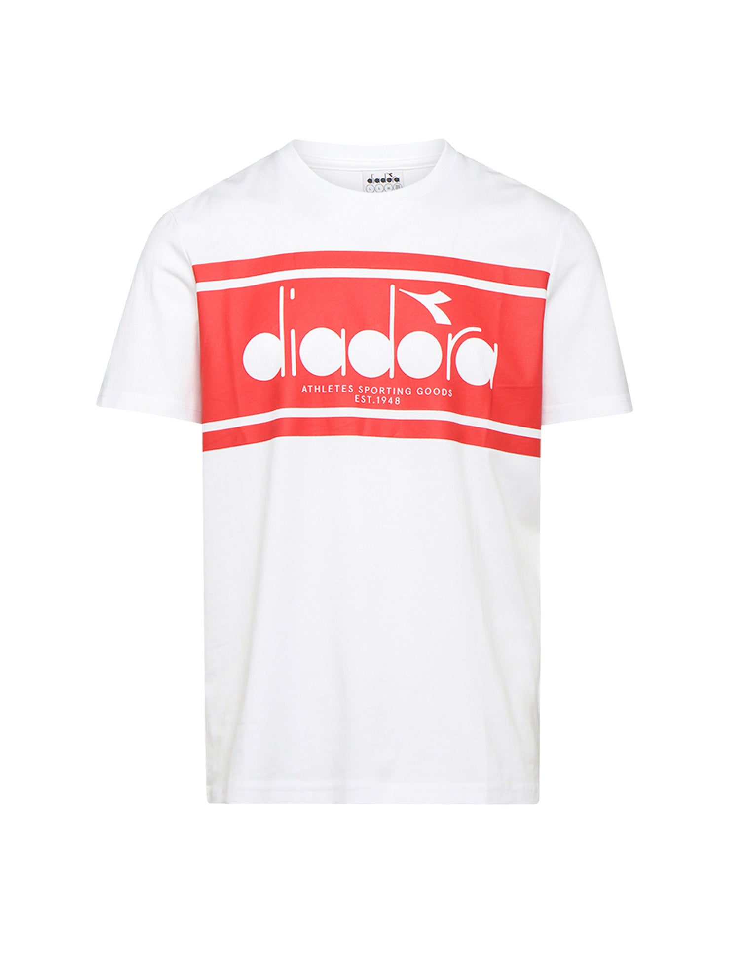 T-shirt Bianco Rosso Diadora