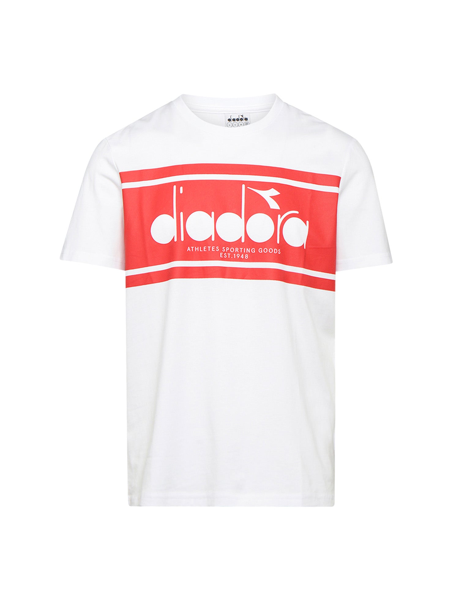 T-shirt Bianco Rosso Diadora