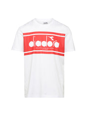 T-shirt Bianco Rosso Diadora