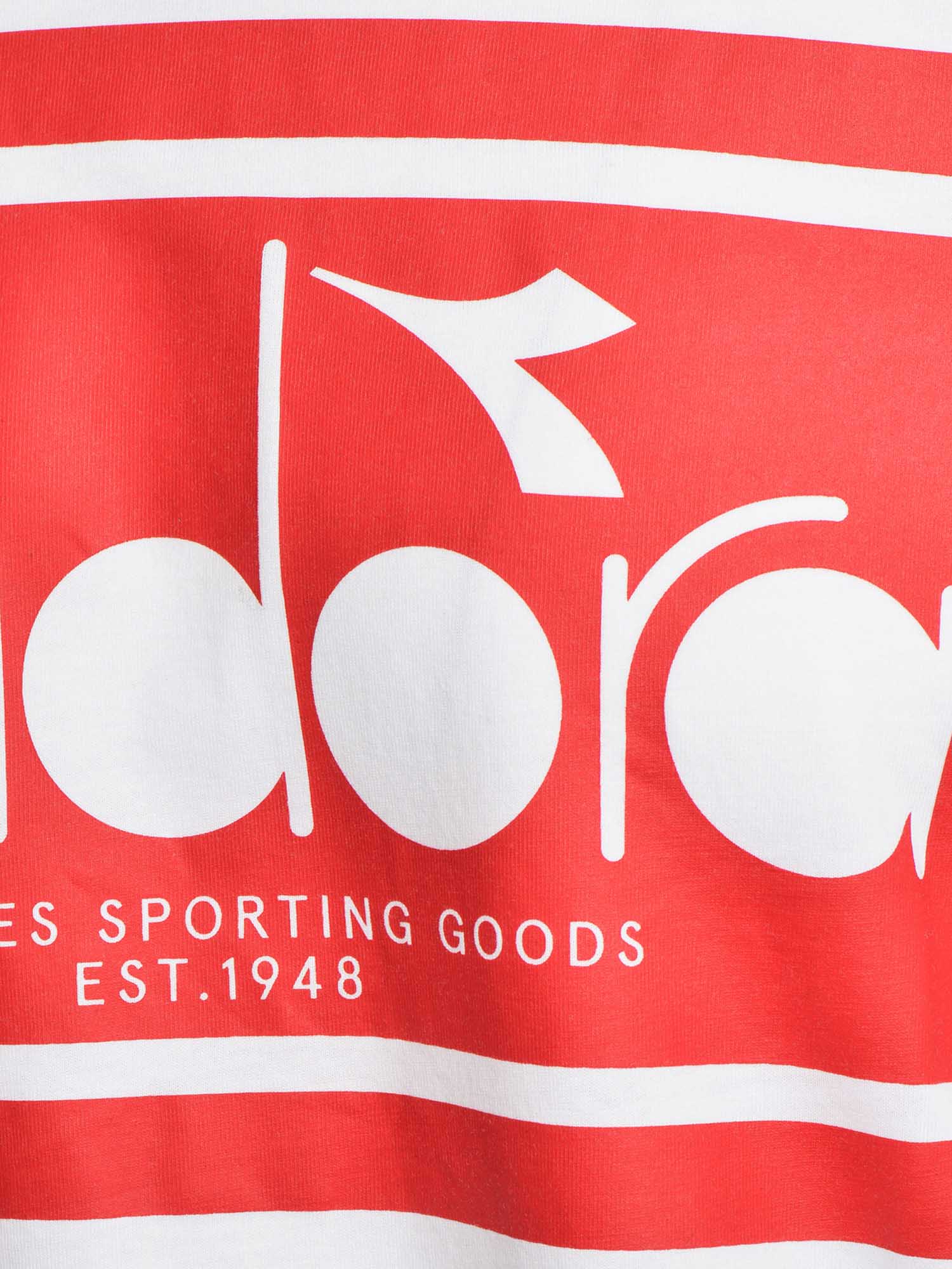 T-shirt Bianco Rosso Diadora