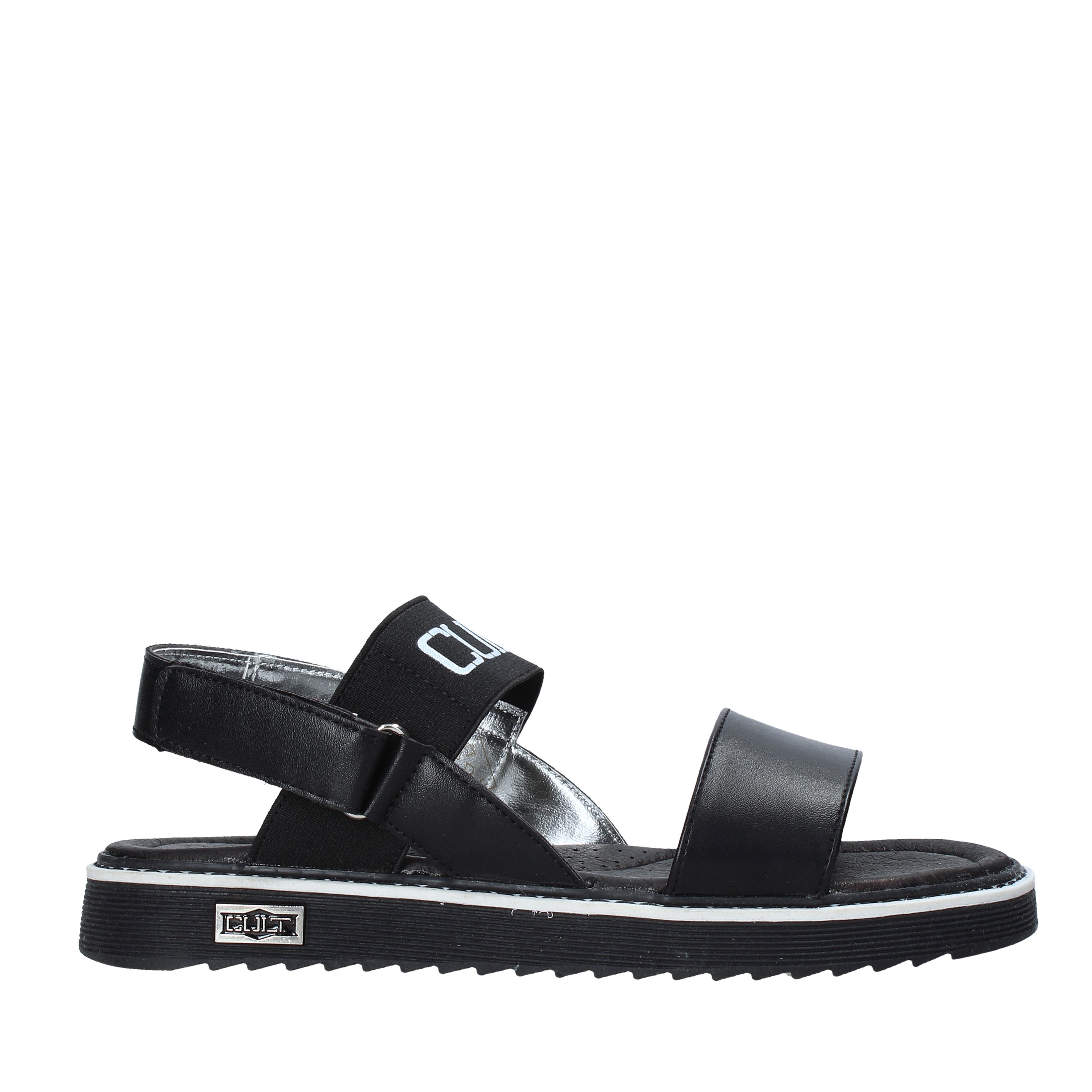 Sandali con strappi Nero Cult