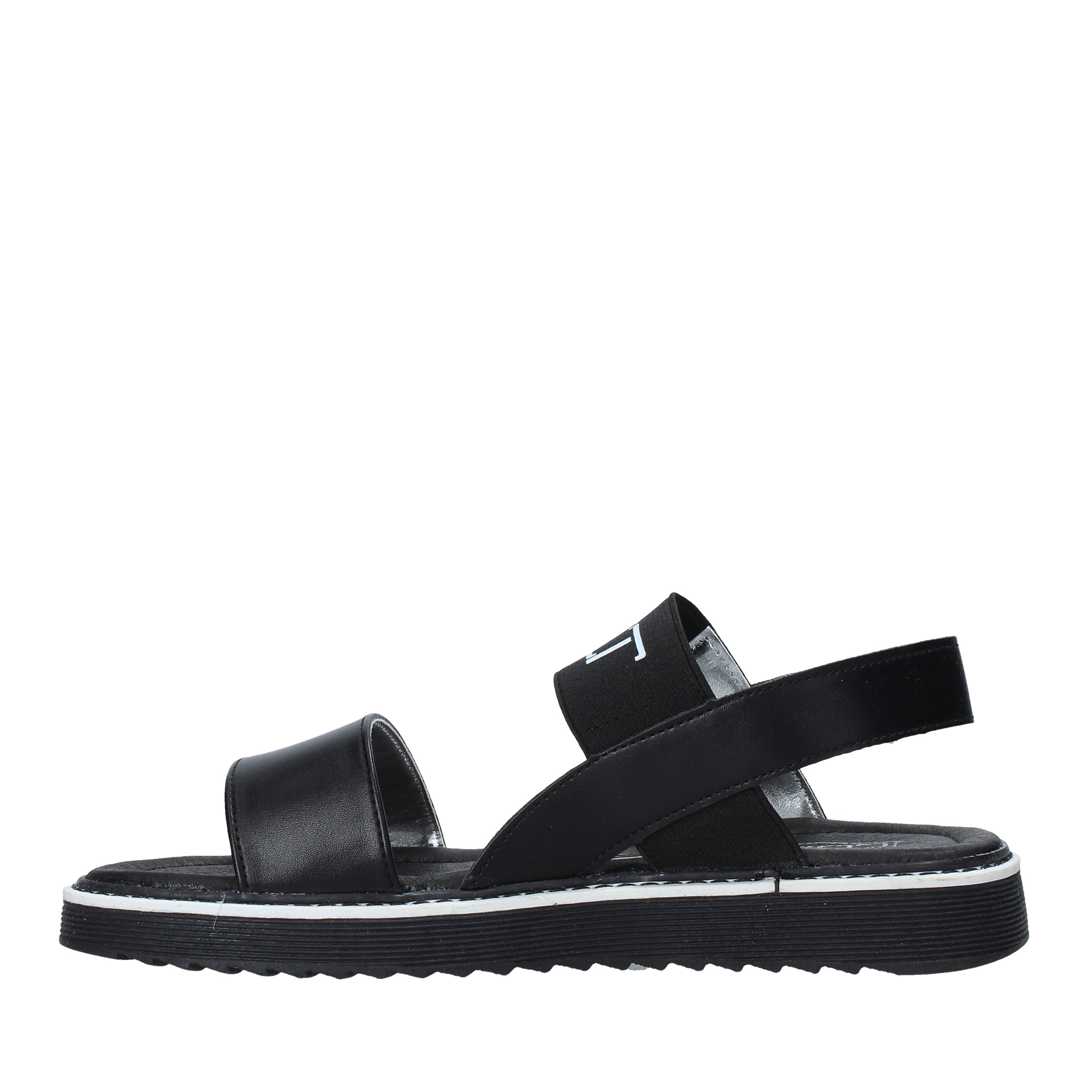 Sandali con strappi Nero Cult