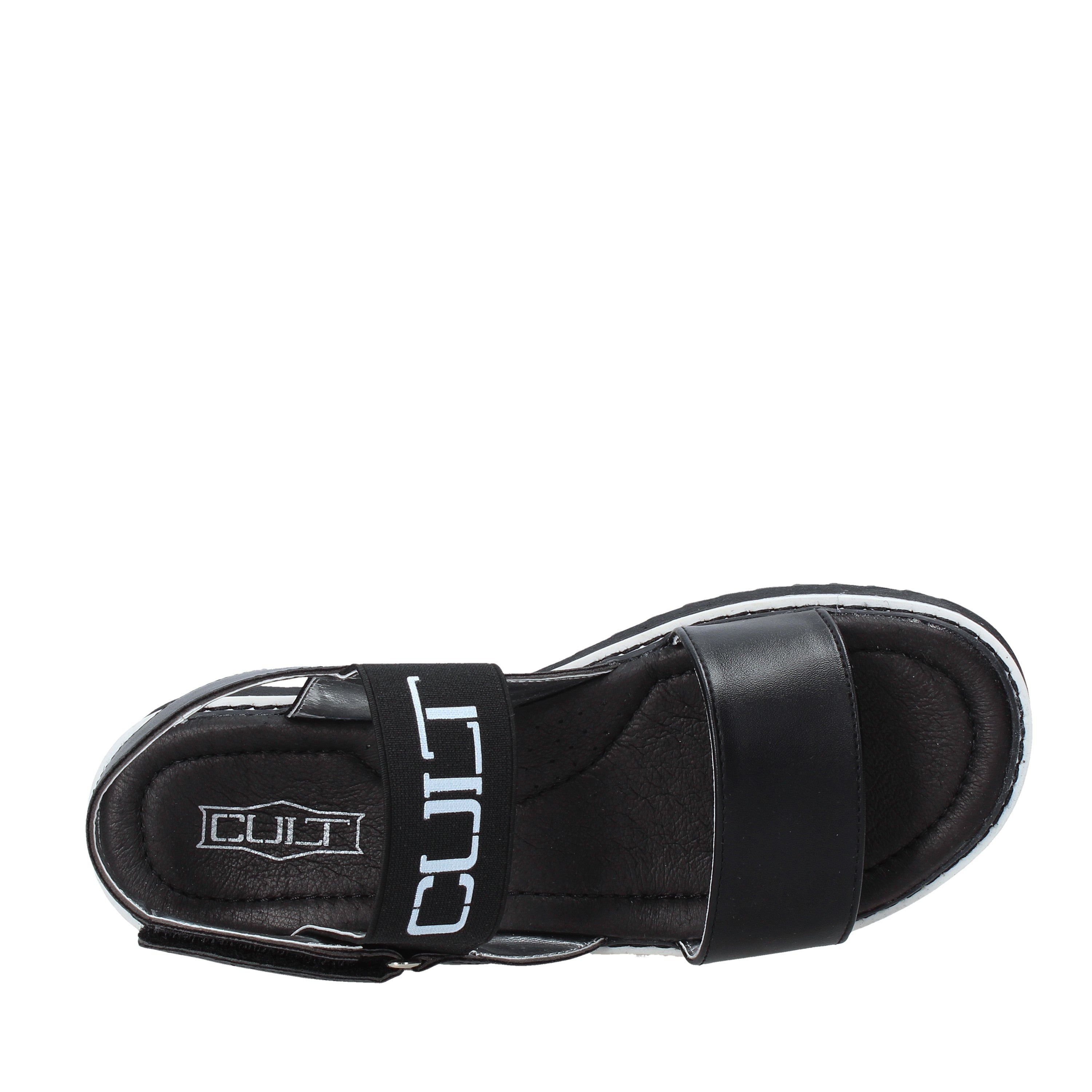 Sandali con strappi Nero Cult