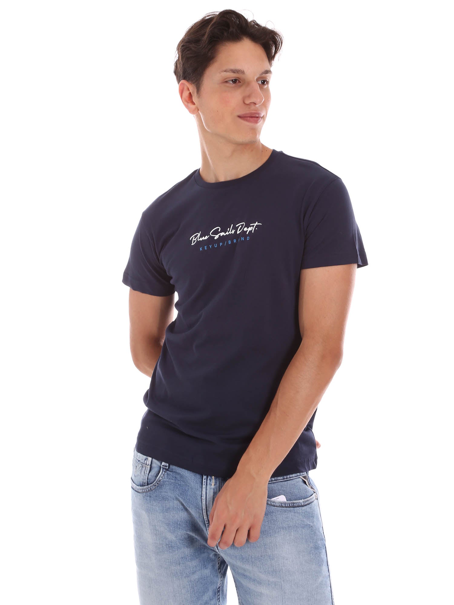 T-shirt Blu Scuro Key Up