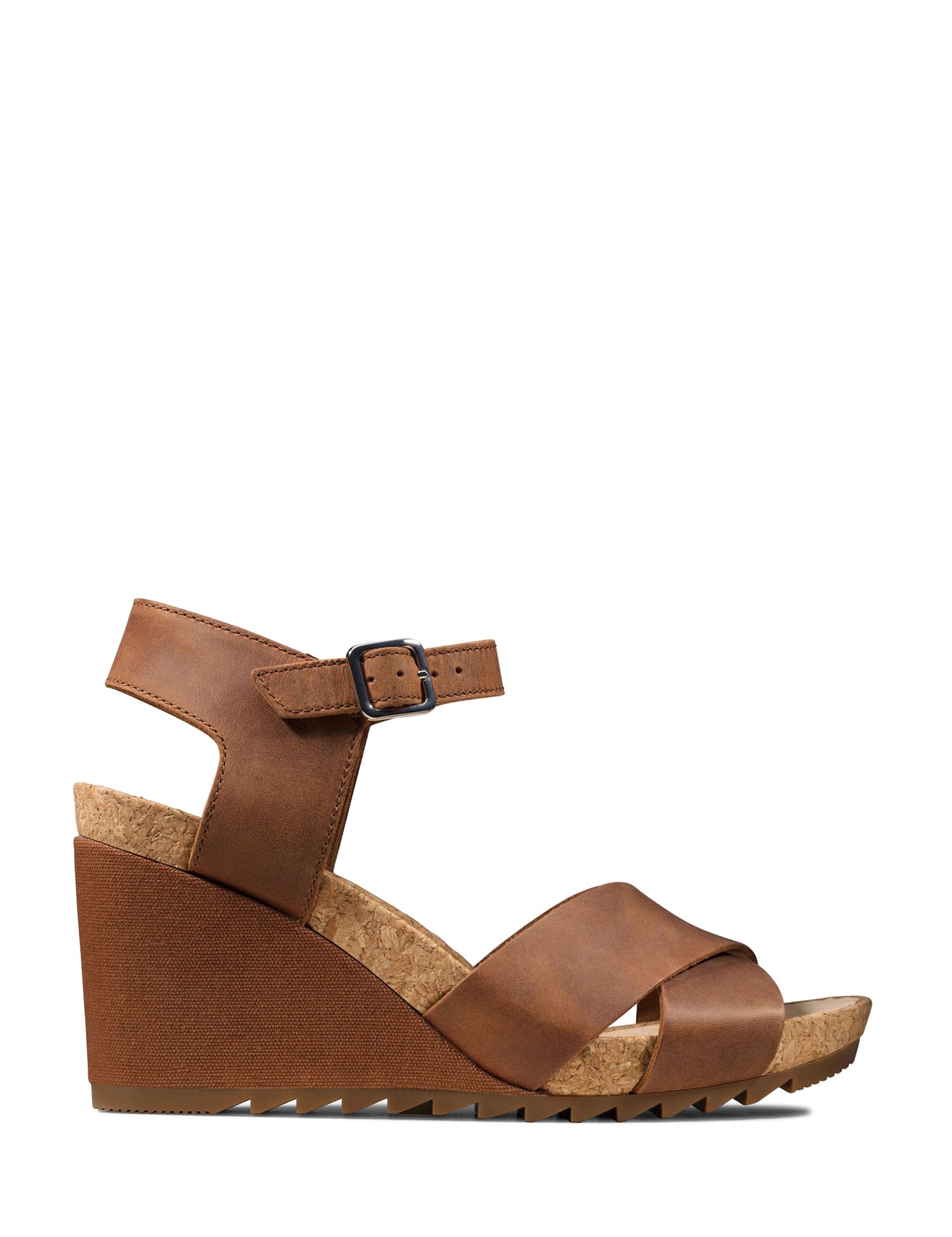 Sandali zeppa Marrone Clarks