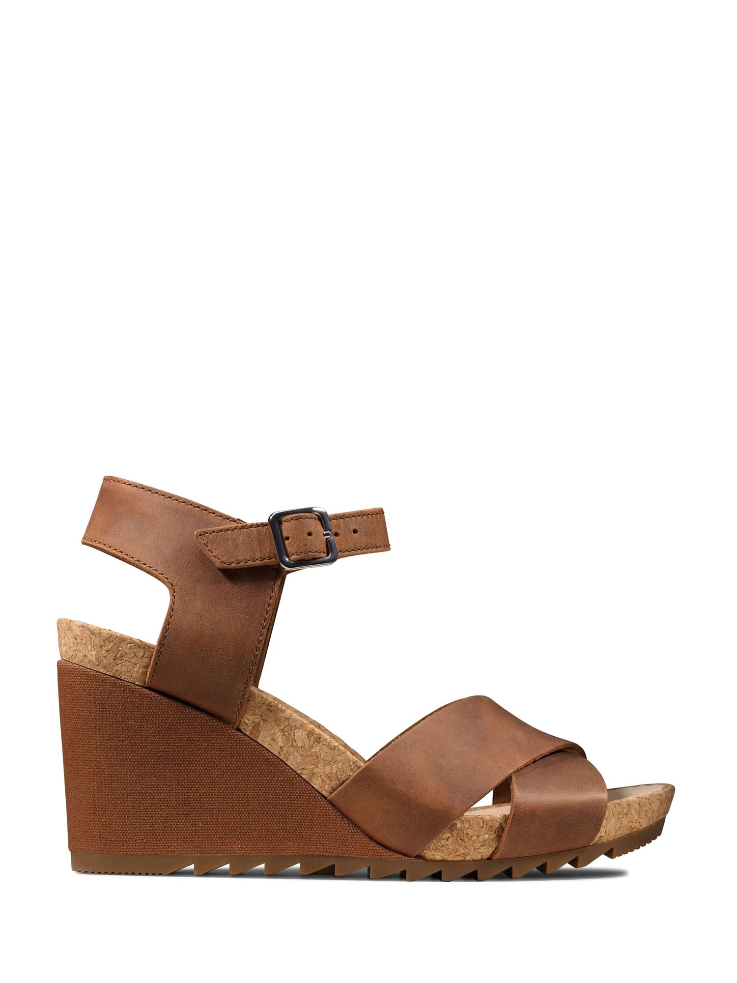 Sandali zeppa Marrone Clarks