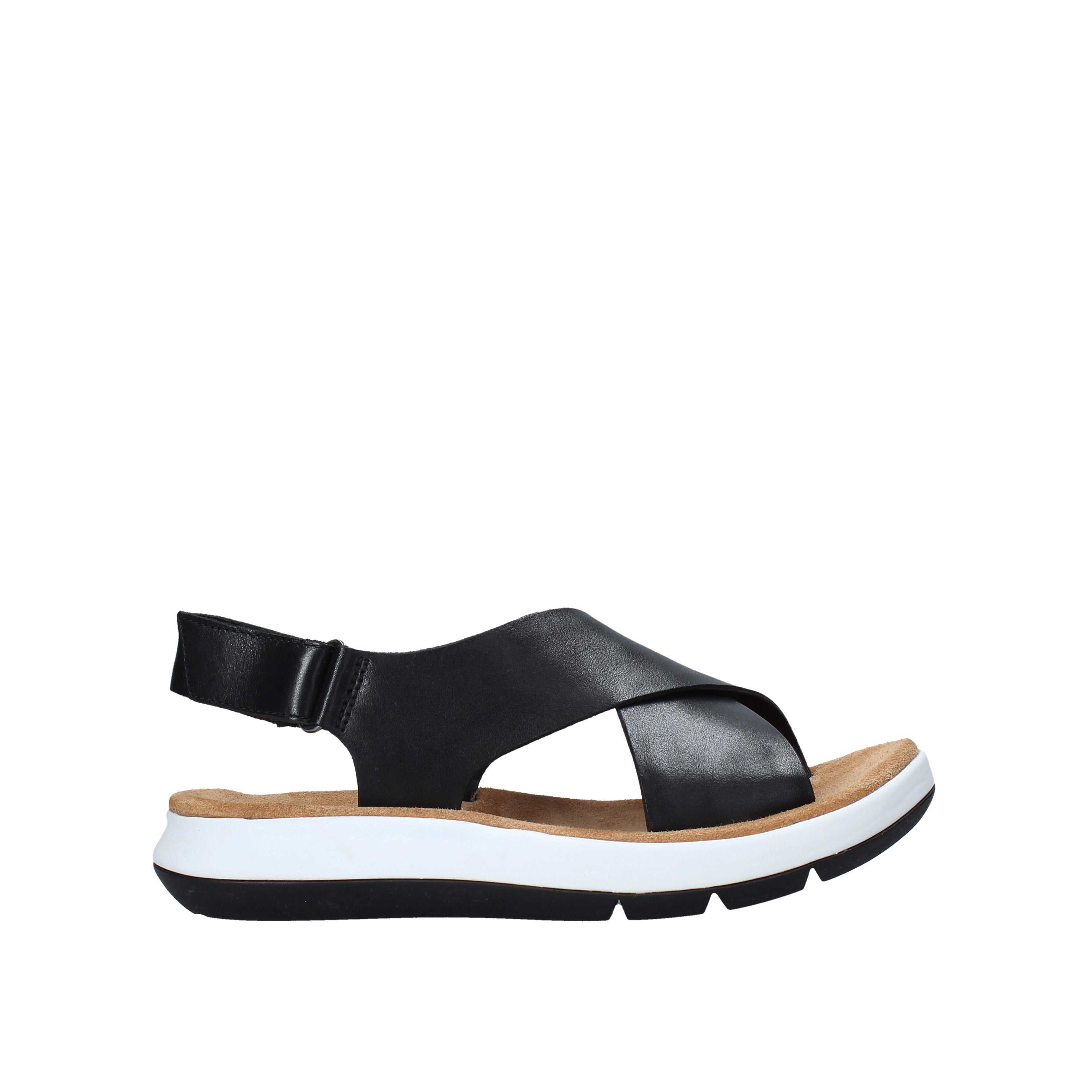 Sandali con strappi Nero Clarks