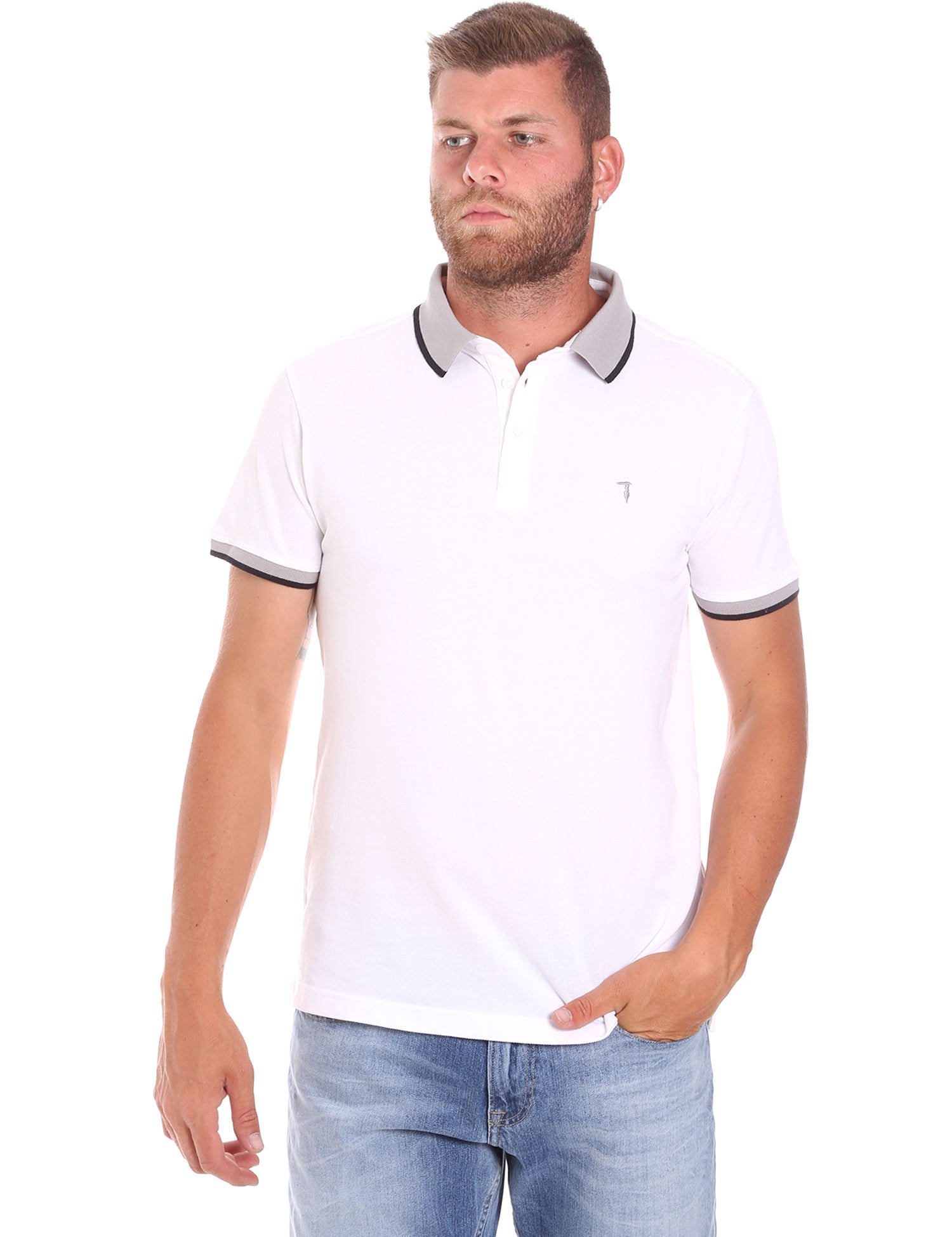 Polo Bianco Trussardi Jeans