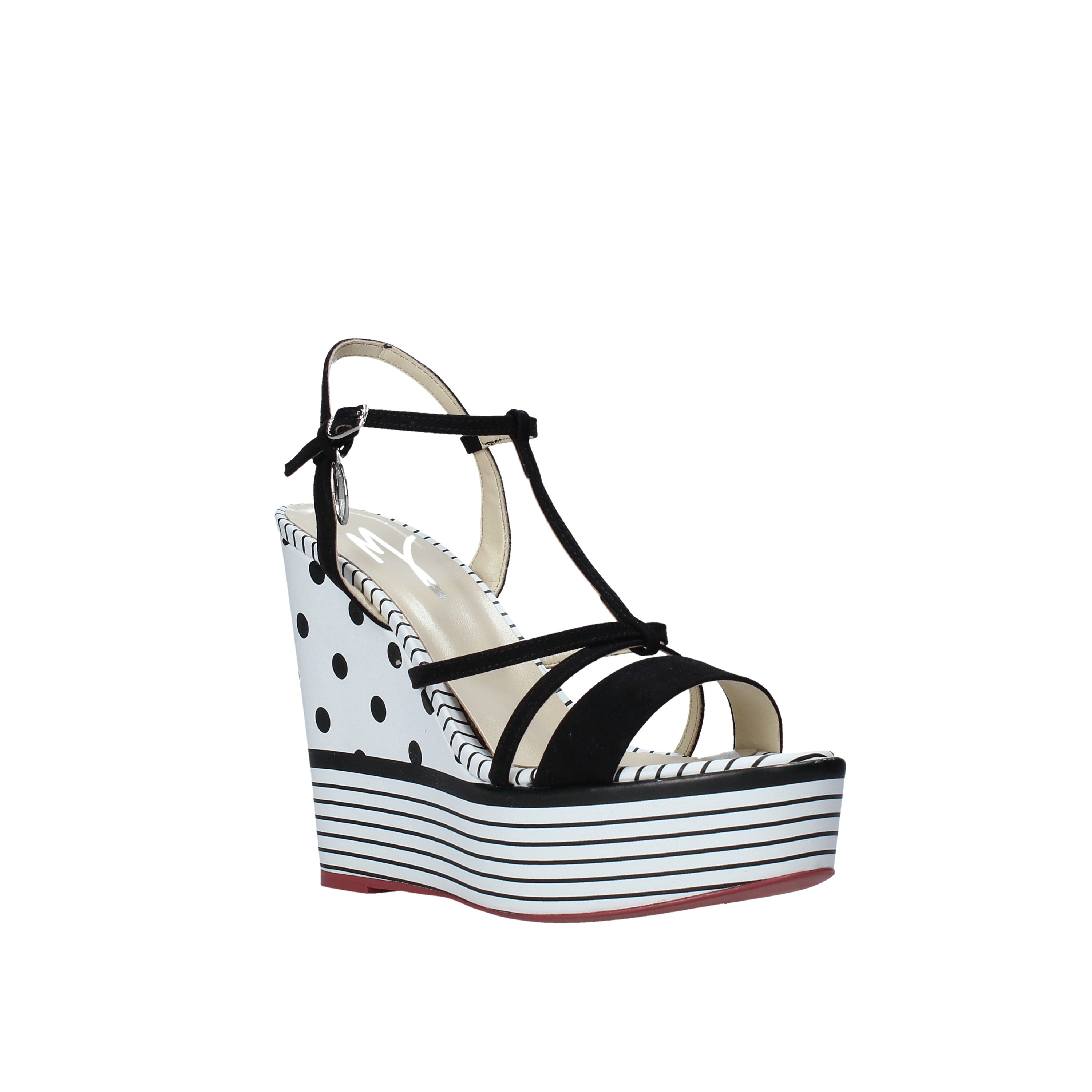 Sandali zeppa Nero Manila Grace