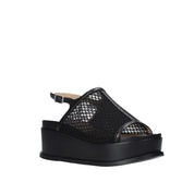 Sandali zeppa Nero Apepazza