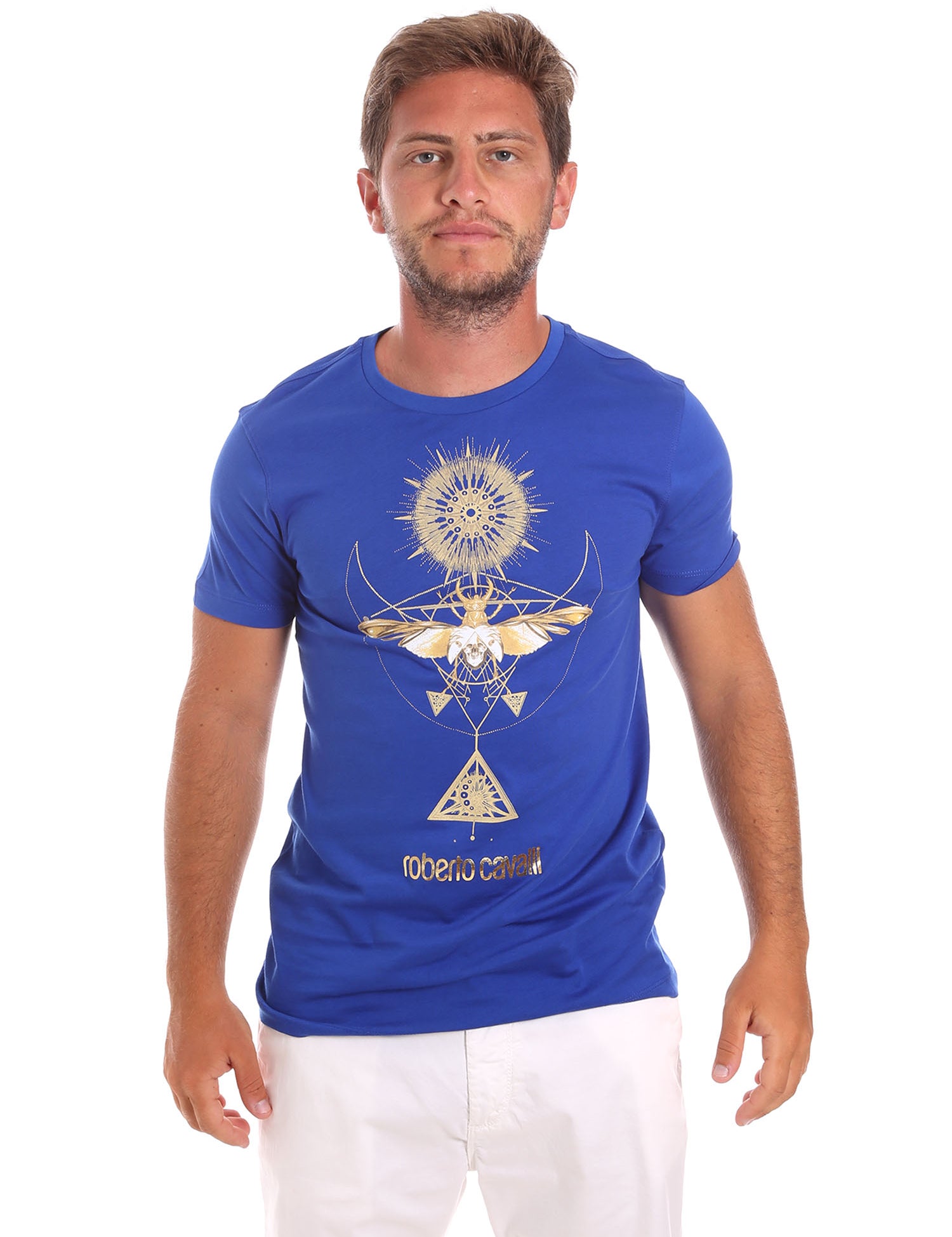 T-shirt Blu Roberto Cavalli