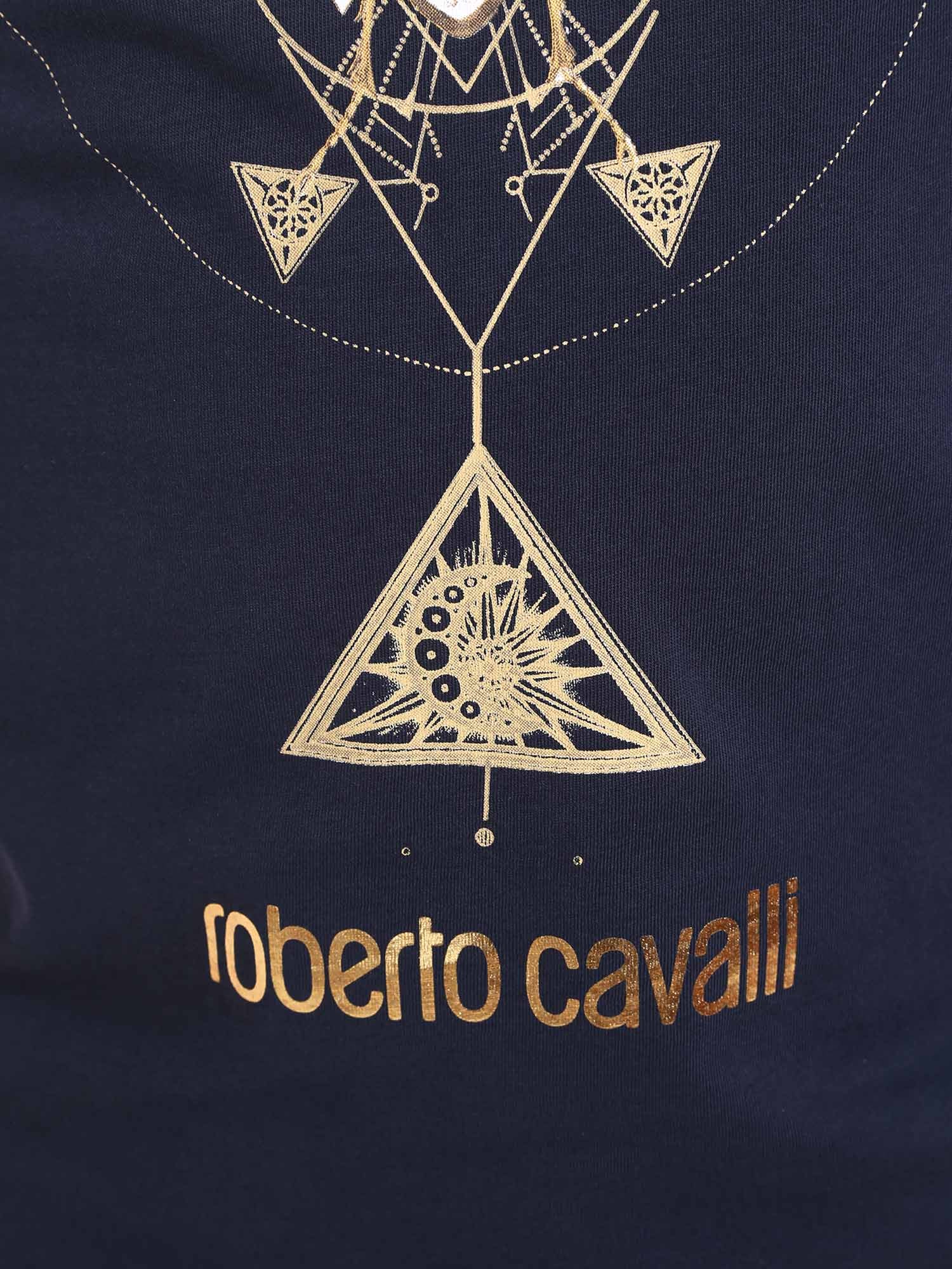 T-shirt Blu Scuro Roberto Cavalli