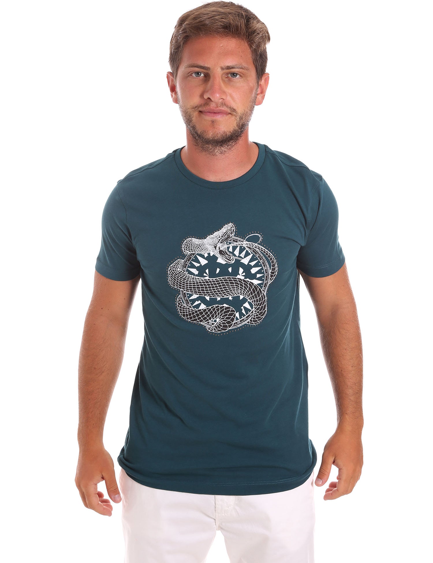 T-shirt Verde Roberto Cavalli