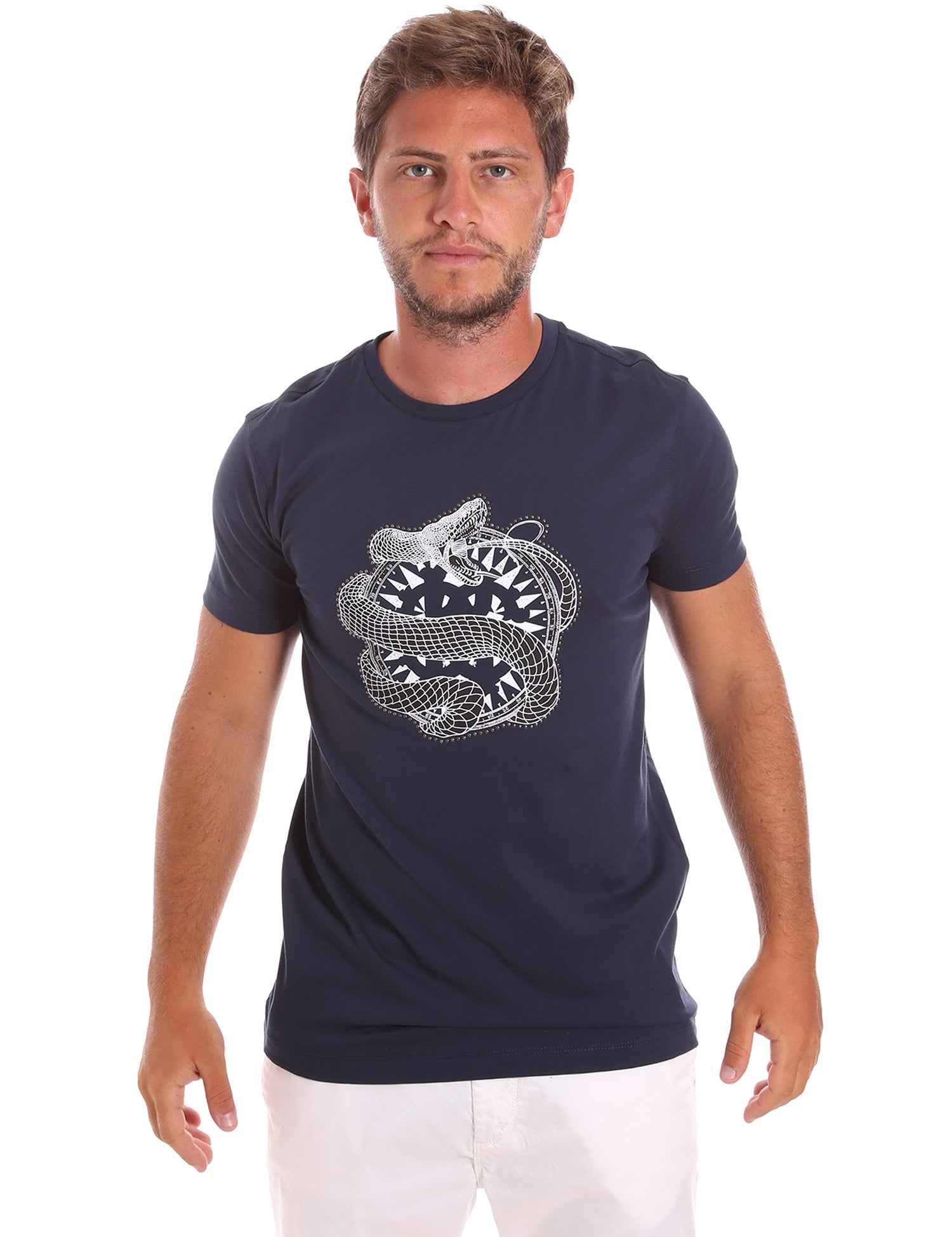 T-shirt Blu Roberto Cavalli