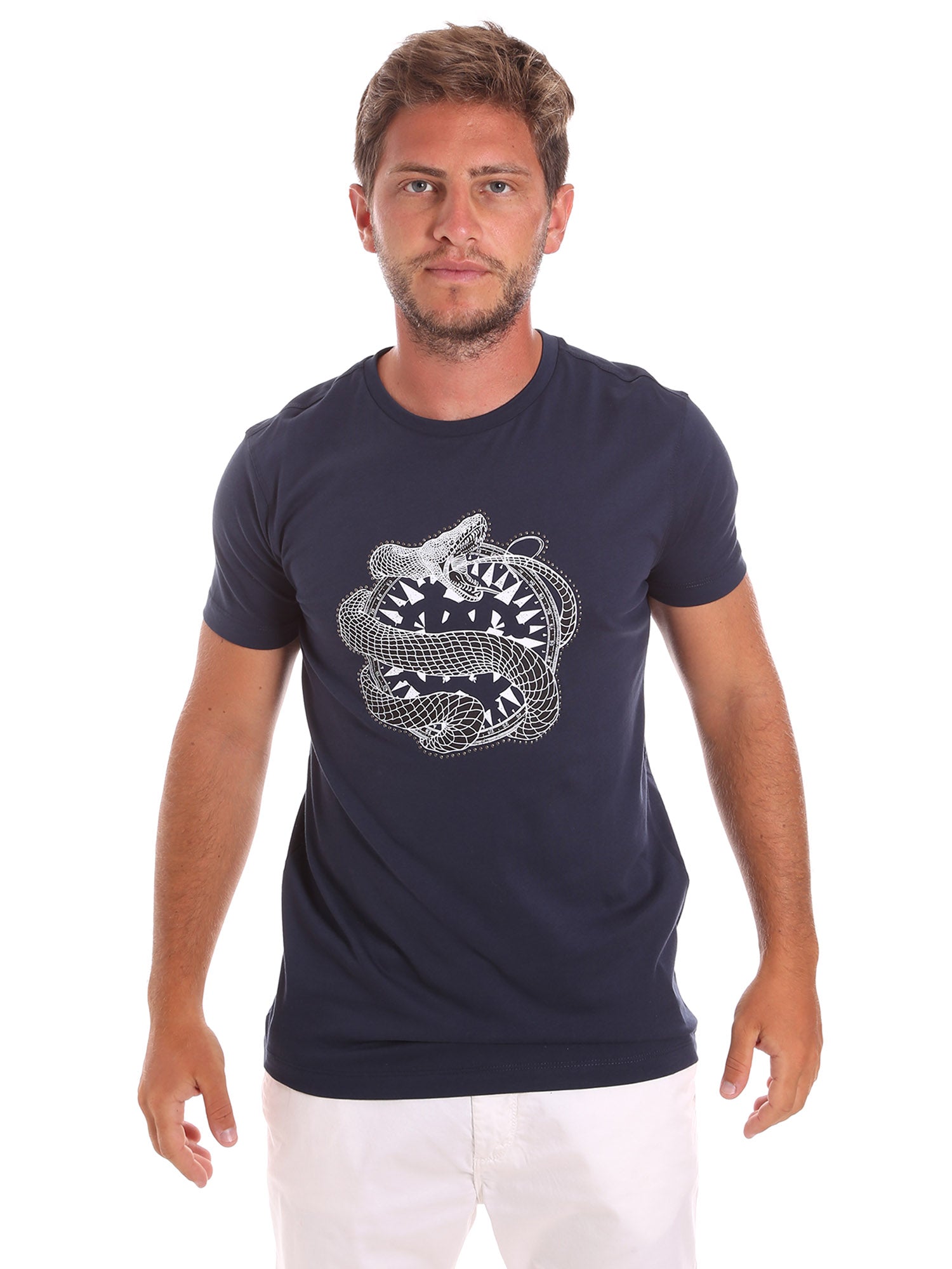 T-shirt Blu Roberto Cavalli